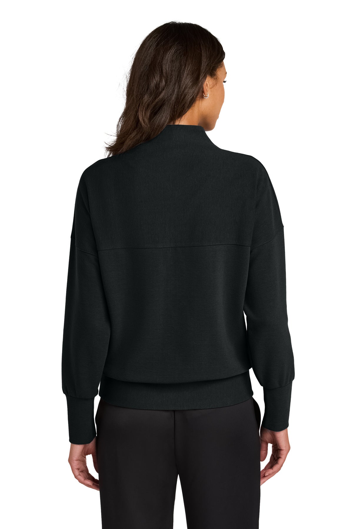 DeepBlack Mercer+Mettle Women's Linear Texture 1/4-Zip MM3041