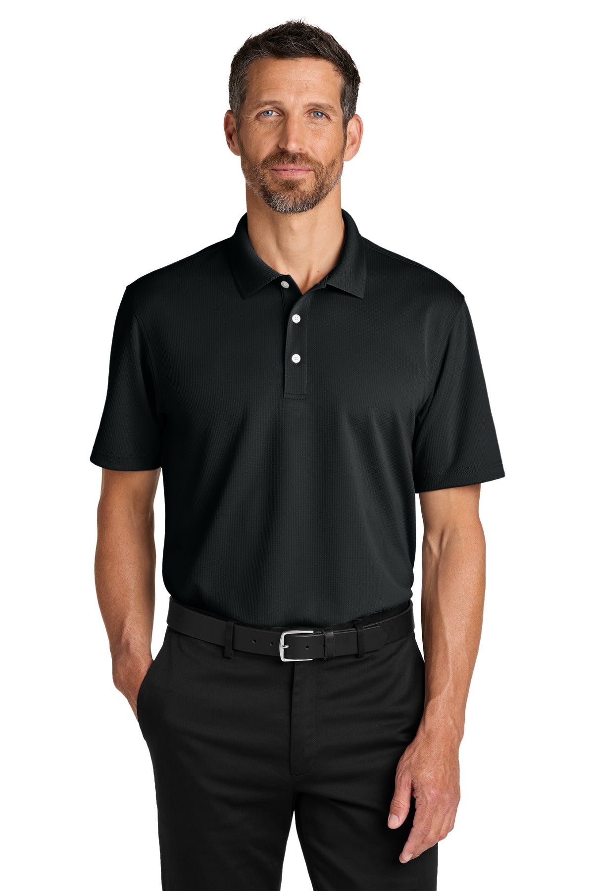 DeepBlack Port Authority Dry Zone Stain-Release Grid Polo K845