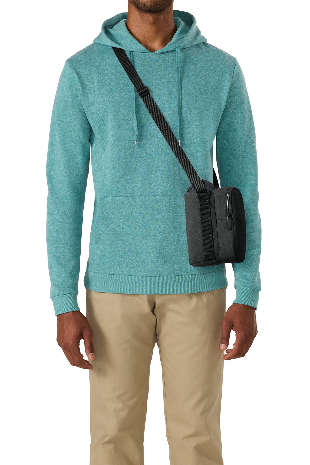 DeepBlack Port Authority Matte Oxford Hydration Crossbody BG941