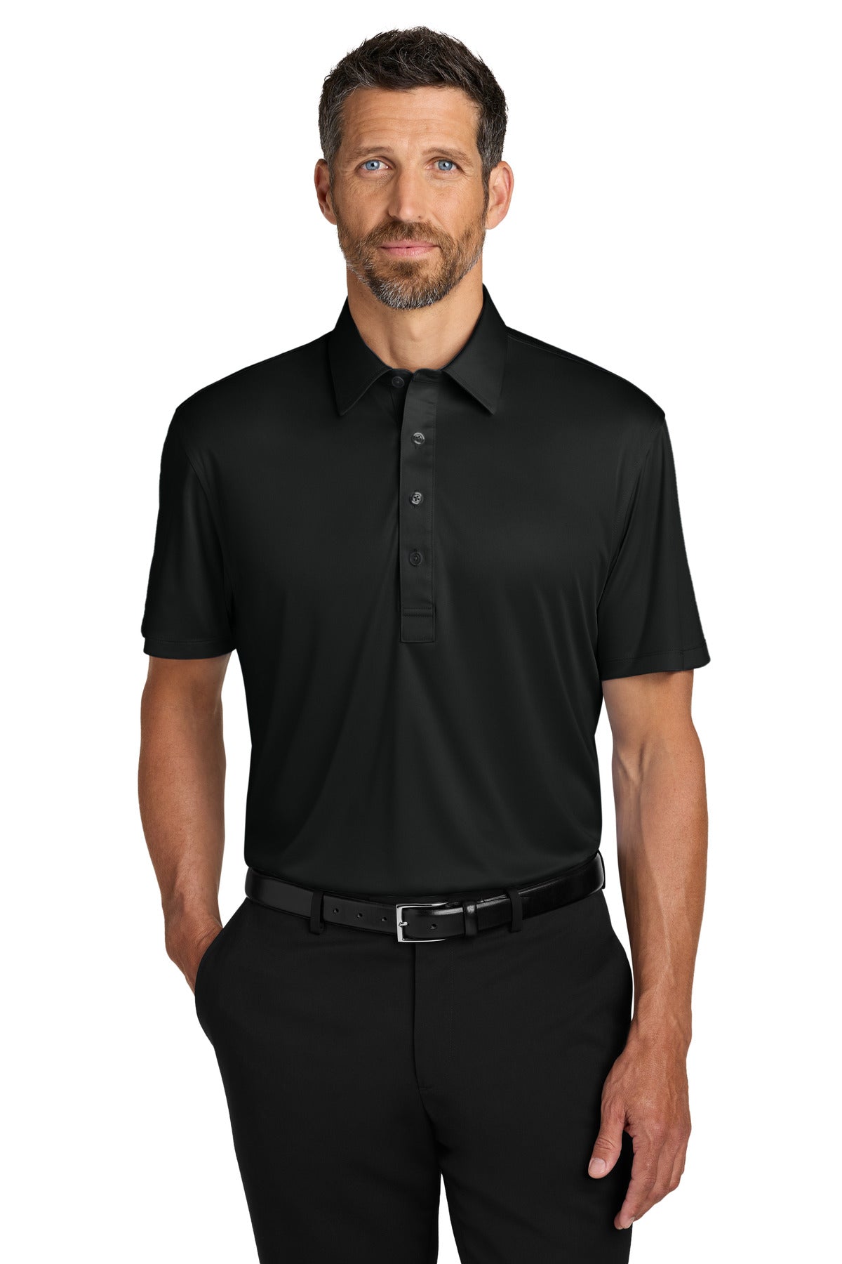DeepBlack Port Authority Shirt Collar Polo K700