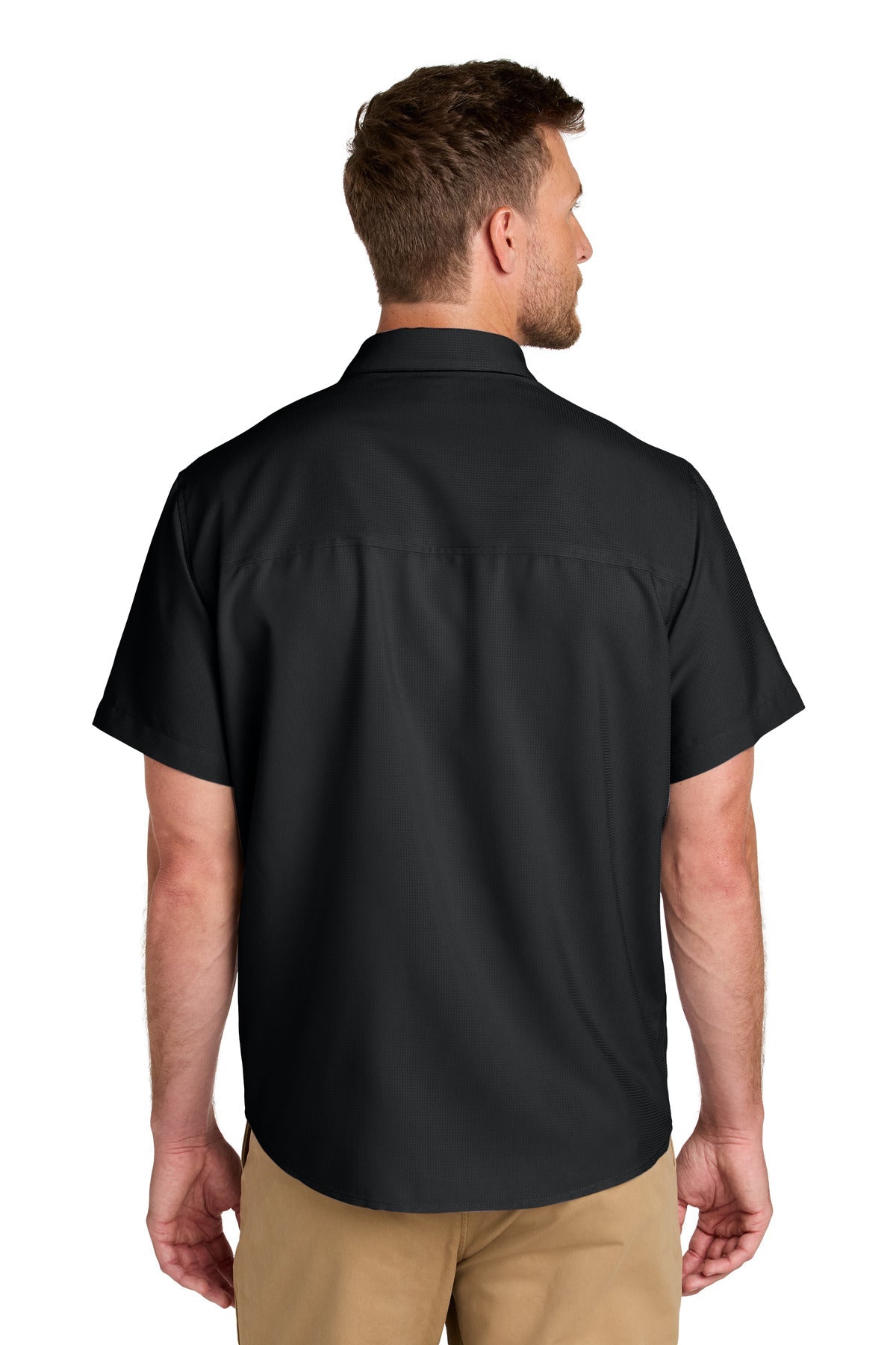 DeepBlack Port Authority Short Sleeve UV Dockside Shirt W963