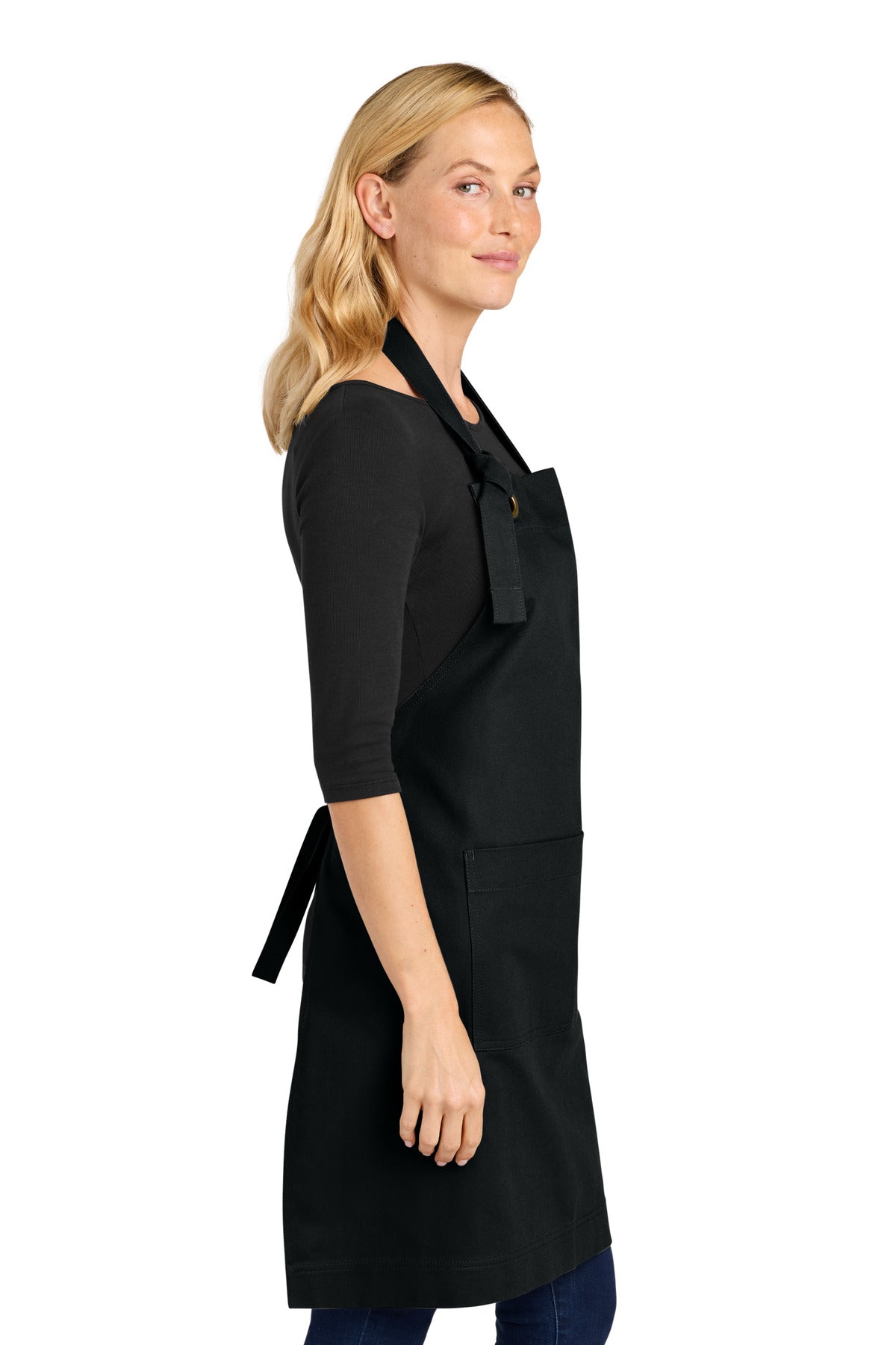DeepBlack Port Authority Signature Heavy Twill Bib Apron A900