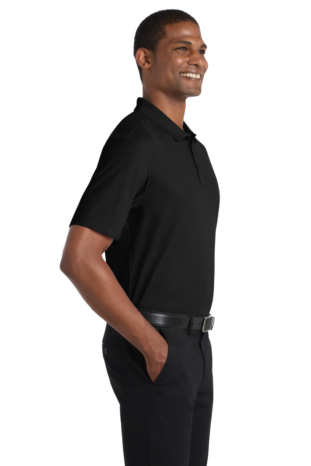 DeepBlack Port Authority SuperPro React Polo. K810