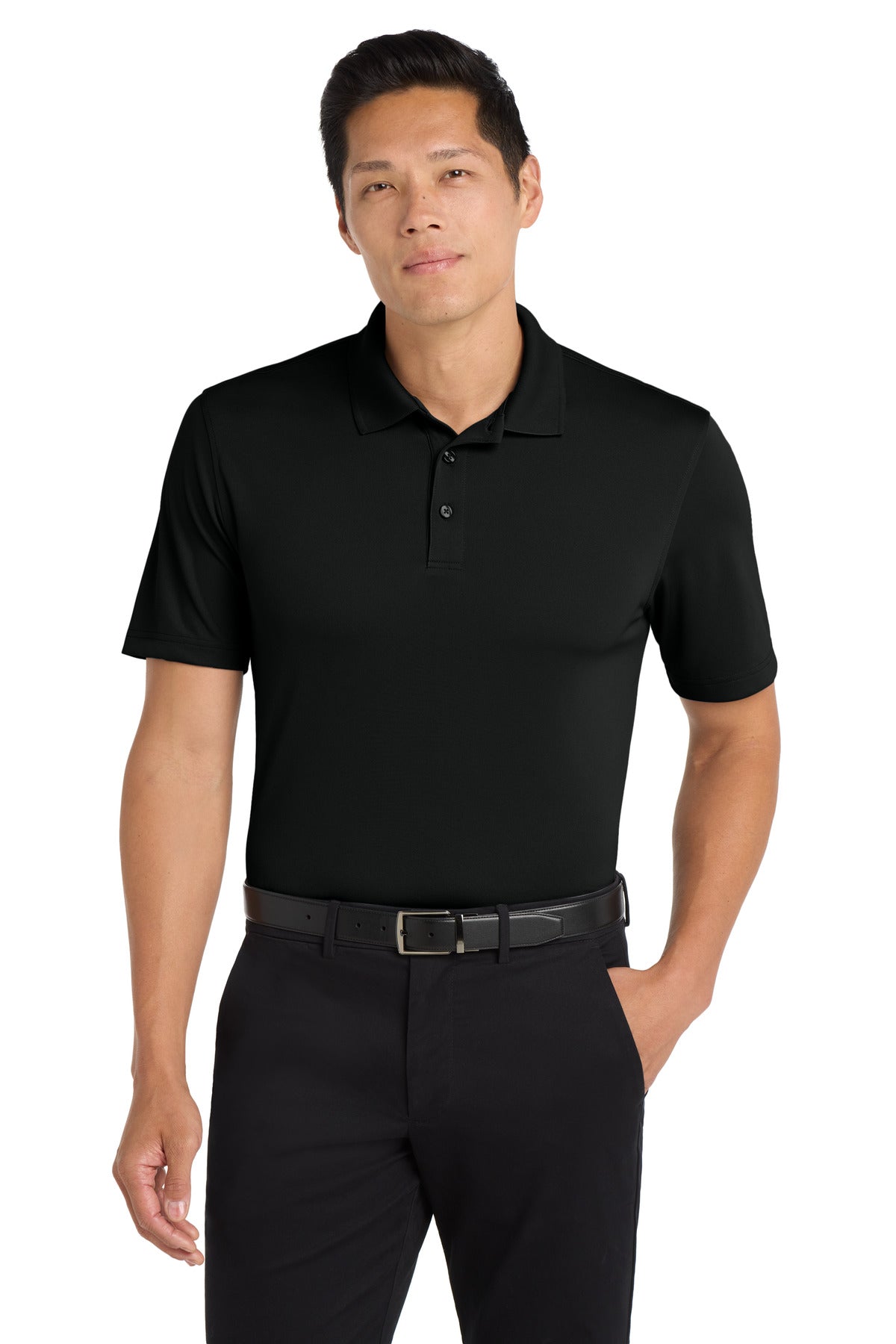 DeepBlack Port Authority Tall Dry Zone UV Micro-Mesh Polo TLK110