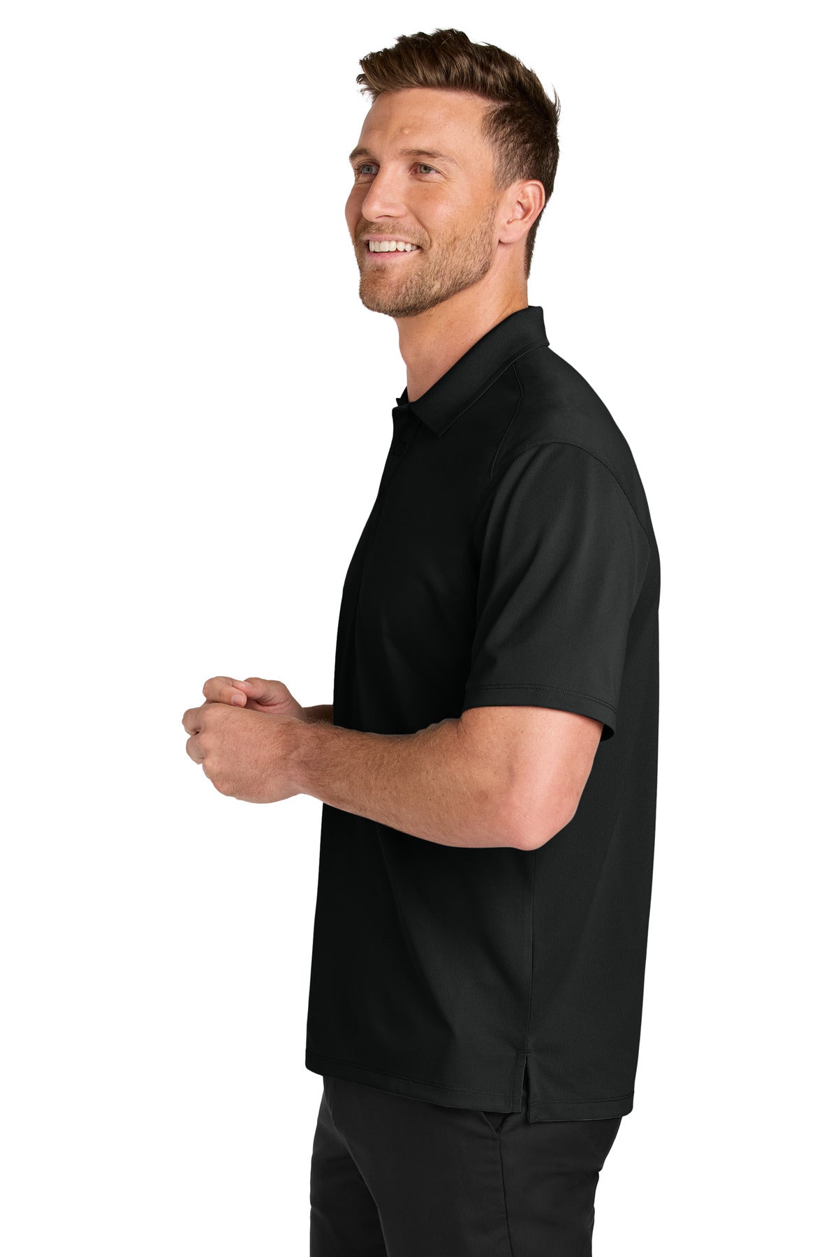 DeepBlack Port Authority Tall Wearever Performance Pique Polo TLK240