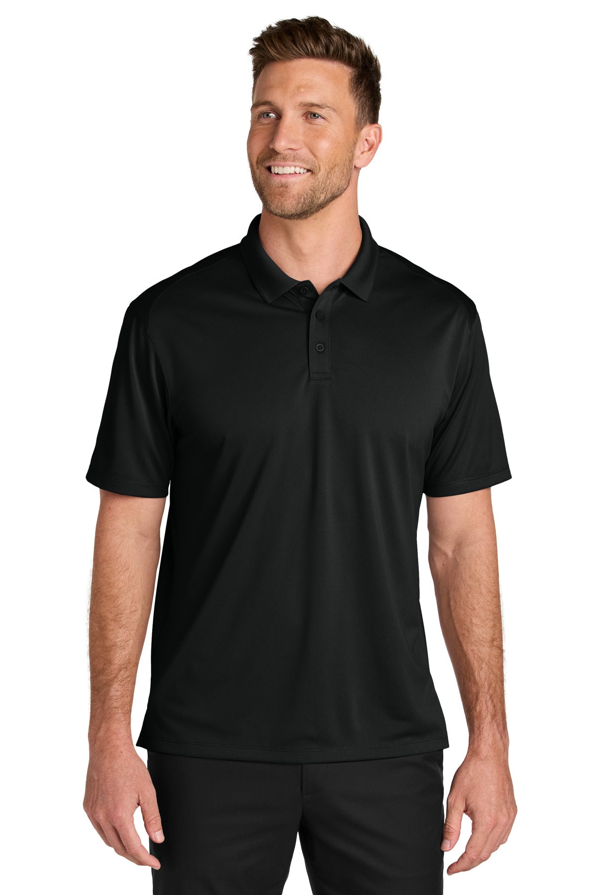 DeepBlack Port Authority Tall Wearever Performance Pique Polo TLK240