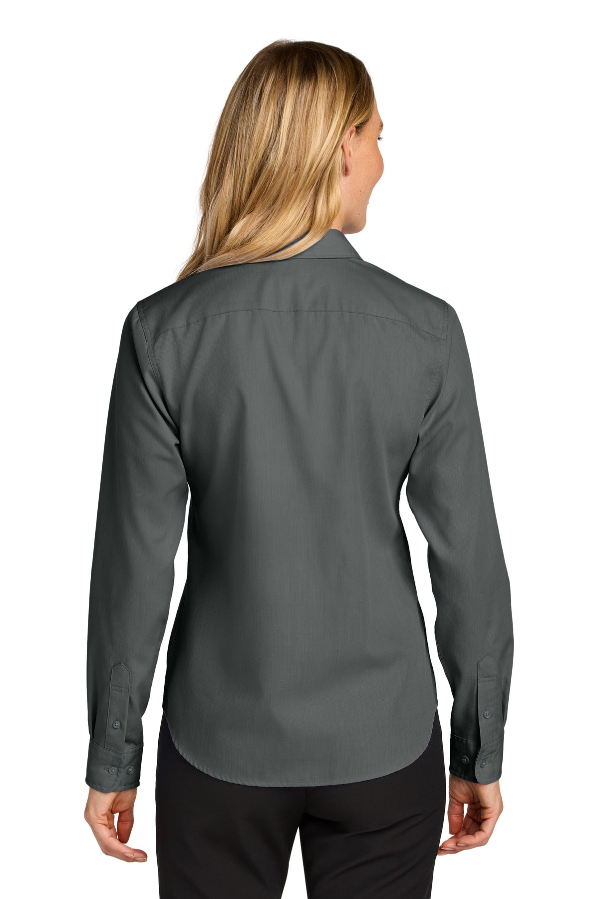 DeepBlack Port Authority Women's Long Sleeve Nailhead Easy Care Shirt LW816
