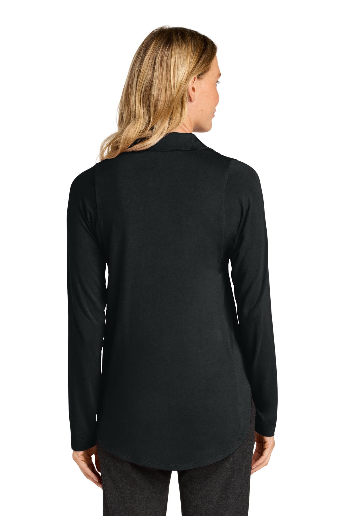 DeepBlack Port Authority Women's Luxe Knit Button Tunic LK5602