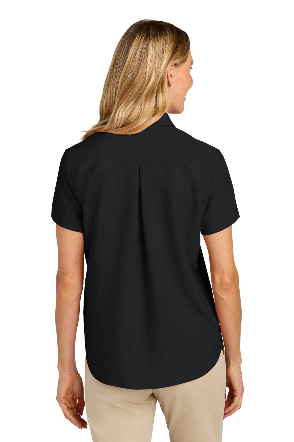DeepBlack Port Authority Women's Short Sleeve UV Dockside Shirt LW963