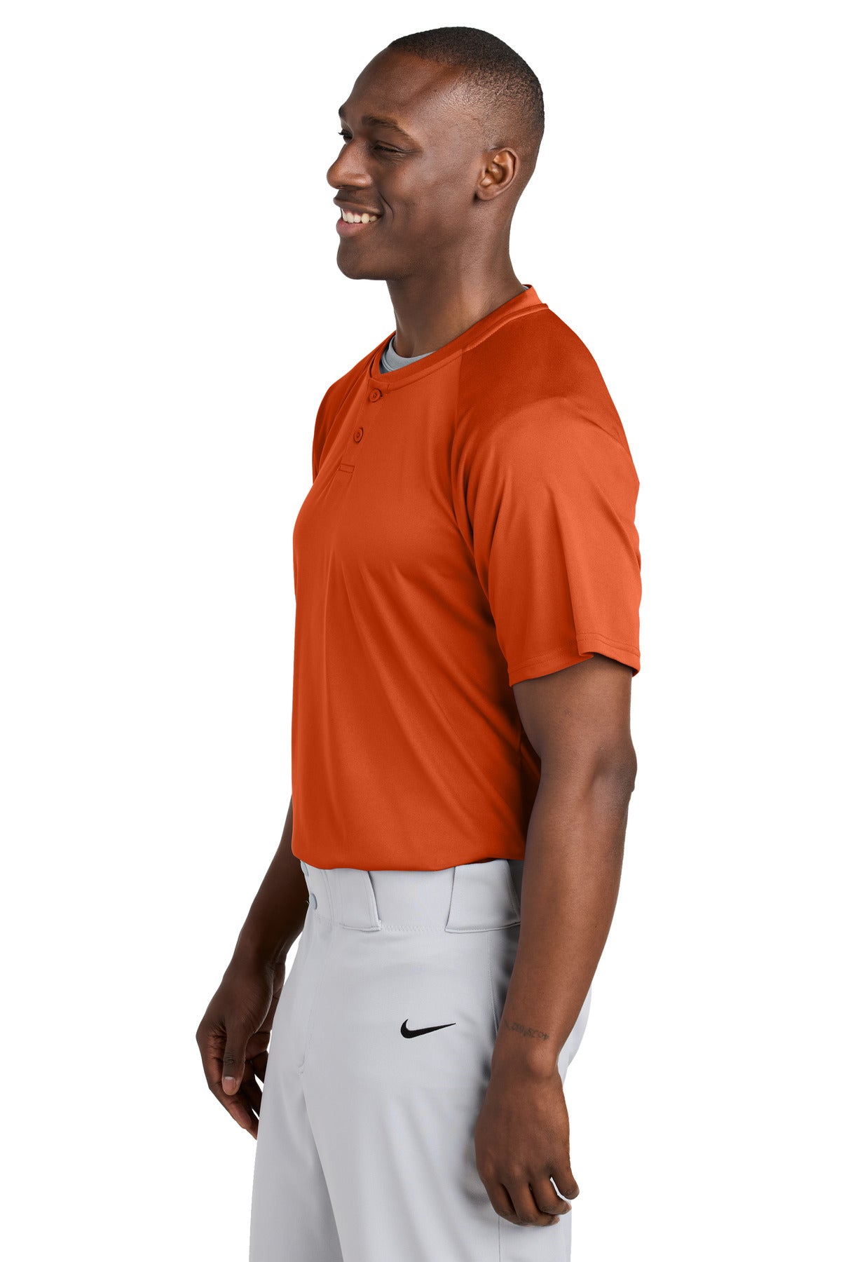 DeepOrange Sport-Tek PosiCharge Competitor 2-Button Henley ST359
