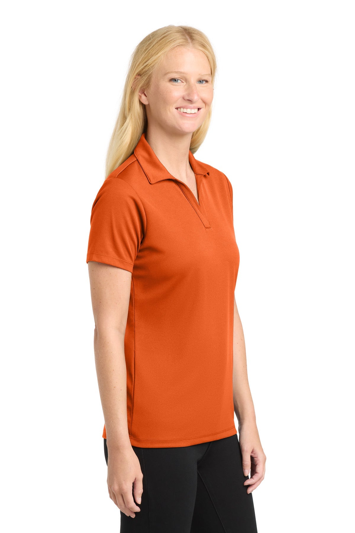 DeepOrange Sport-Tek Women's PosiCharge RacerMesh Polo. LST640