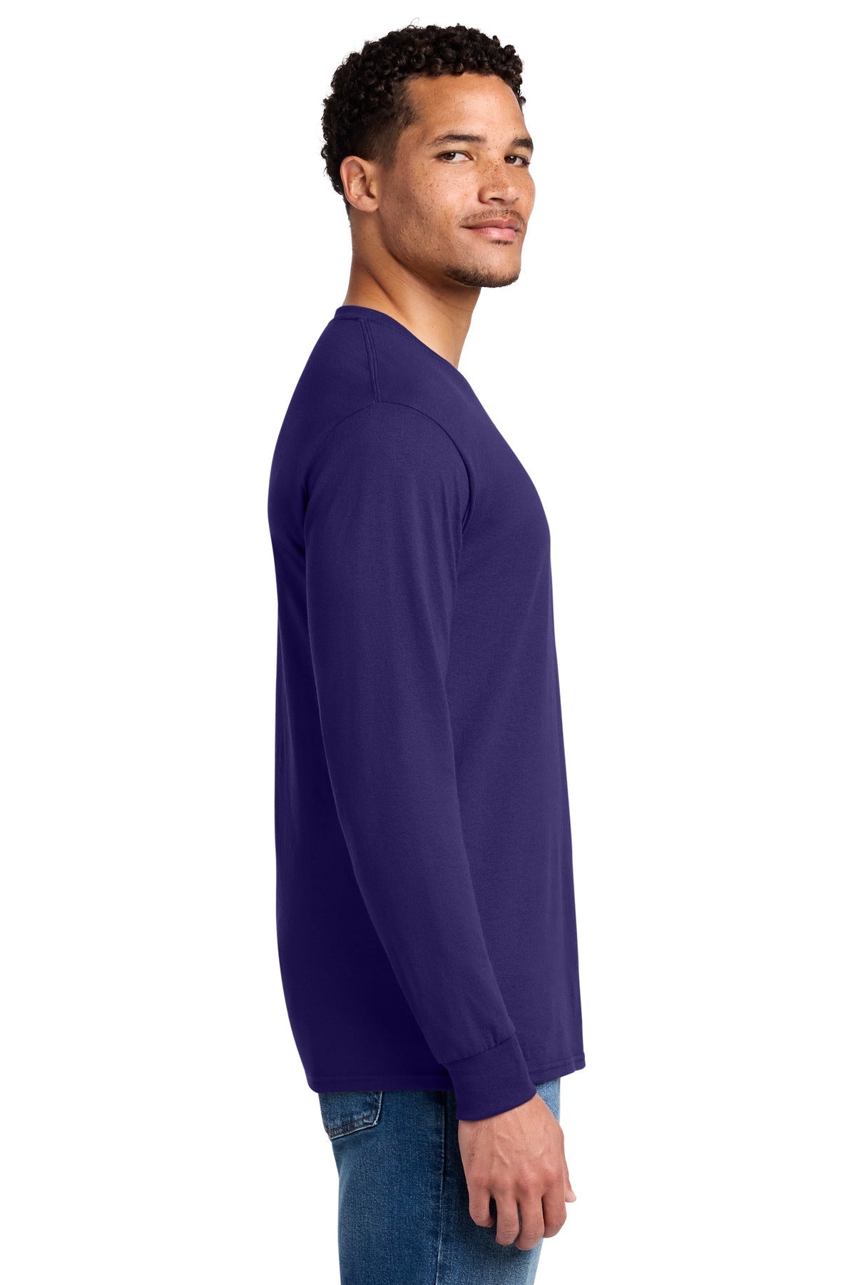 DeepPurple Jerzees - Dri-Power 50/50 Cotton/Poly Long Sleeve T-Shirt. 29LS