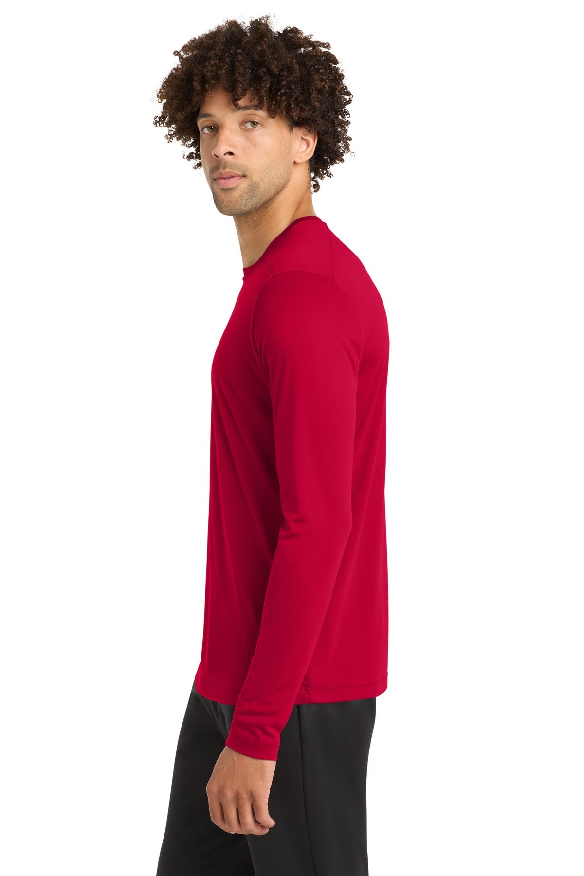 DeepRed Sport-Tek Posi-UV Pro Long Sleeve Tee. ST420LS