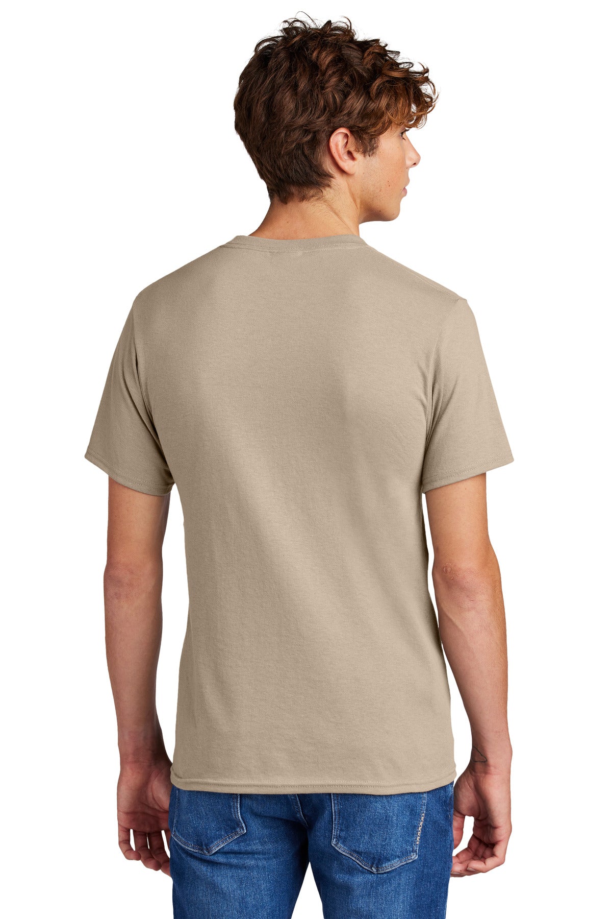 Desert Sand Port & Co Core Blend Tee. PC55