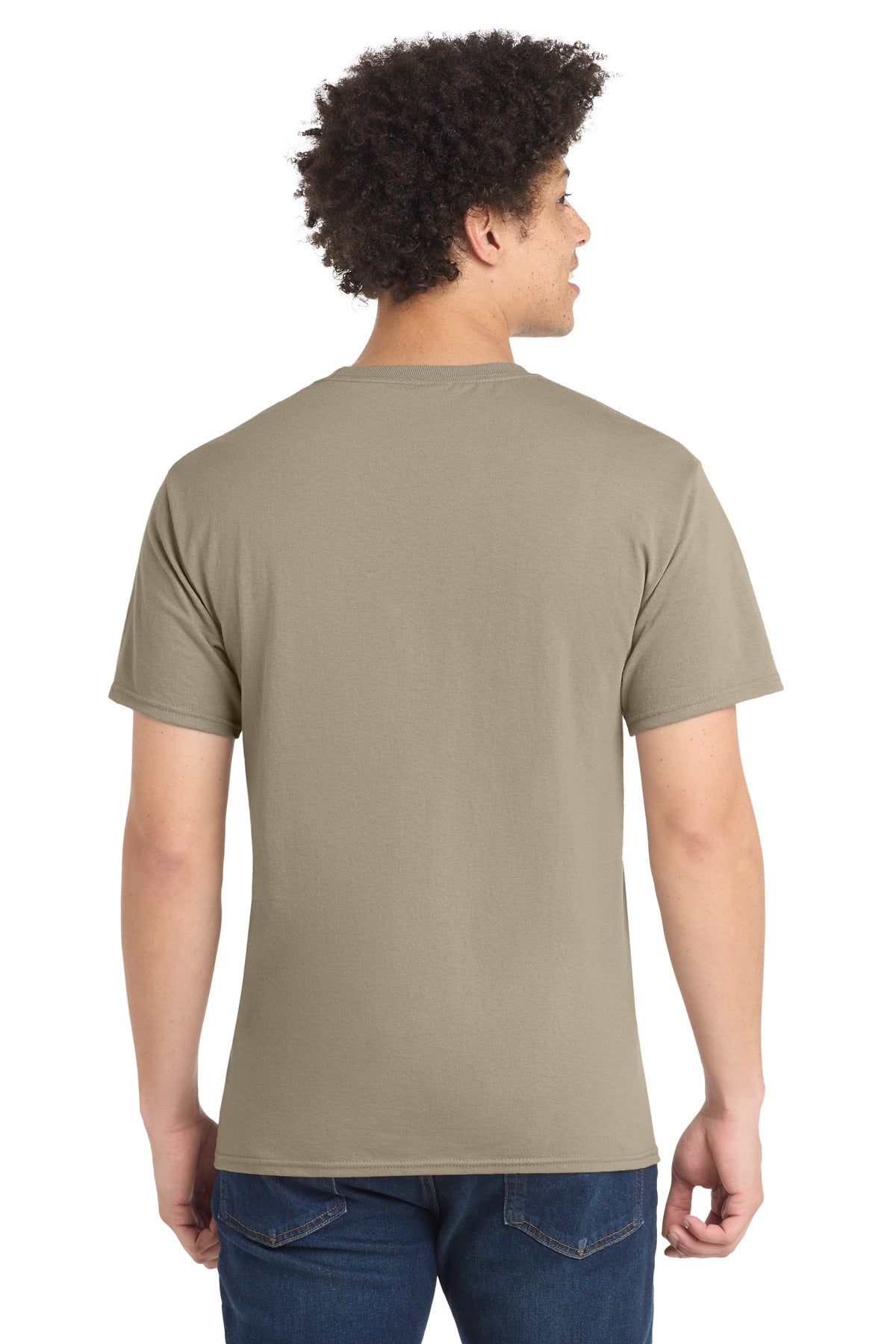 Desert Sand Port & Co Tall Core Blend Tee. PC55T