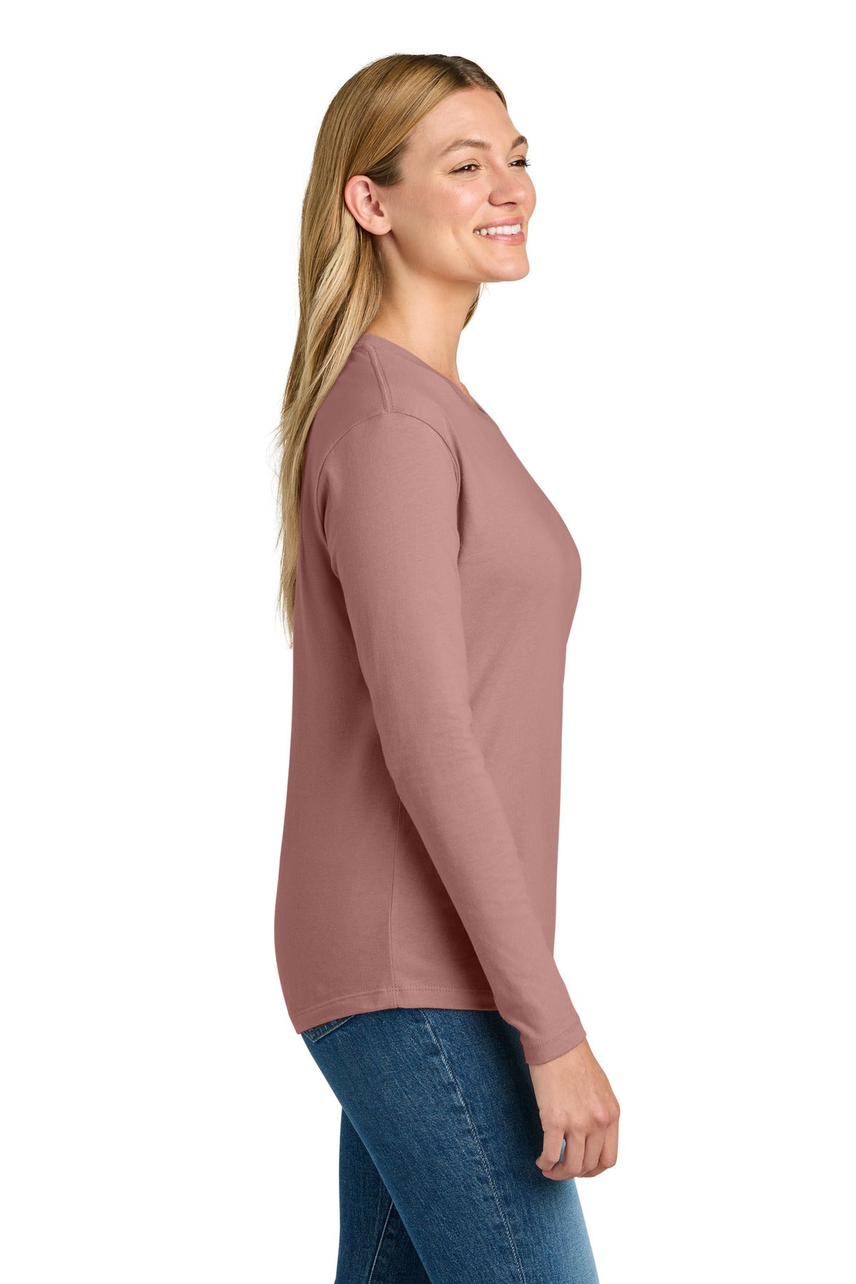 DesertPink Next Level Apparel Women's Cotton Relaxed Long Sleeve Tee NL3911