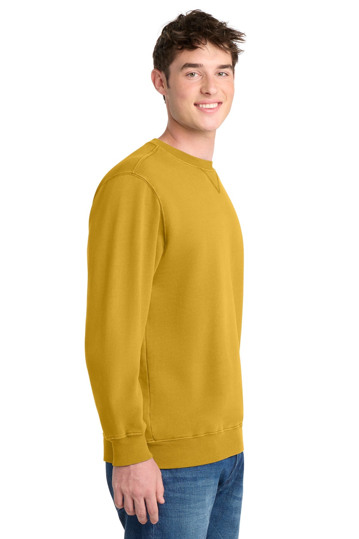 Dijon Port & Co Beach Wash Garment-Dyed Crewneck Sweatshirt PC098