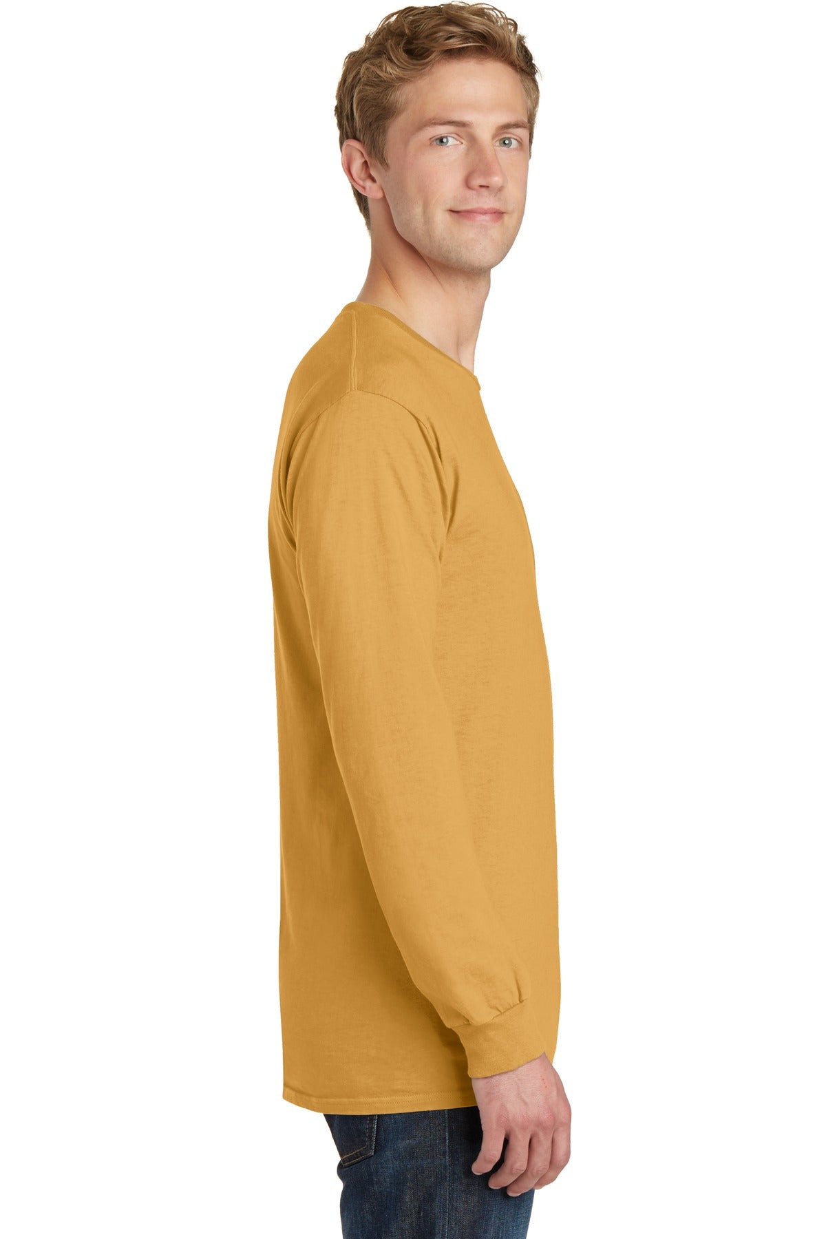 Dijon Port & Co Beach Wash Garment-Dyed Long Sleeve Tee PC099LS