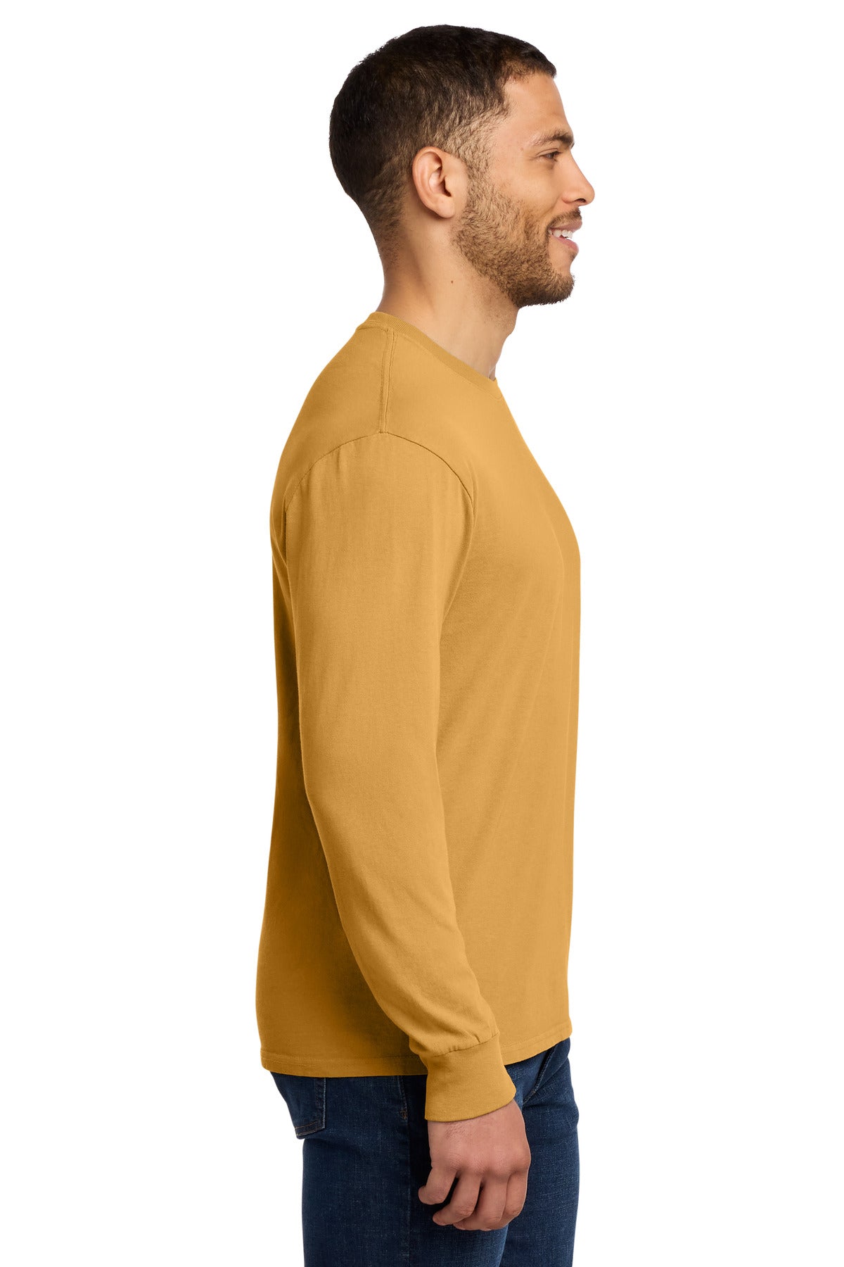 Dijon Port & Co Beach Wash Garment-Dyed Long Sleeve Tee PC099LS