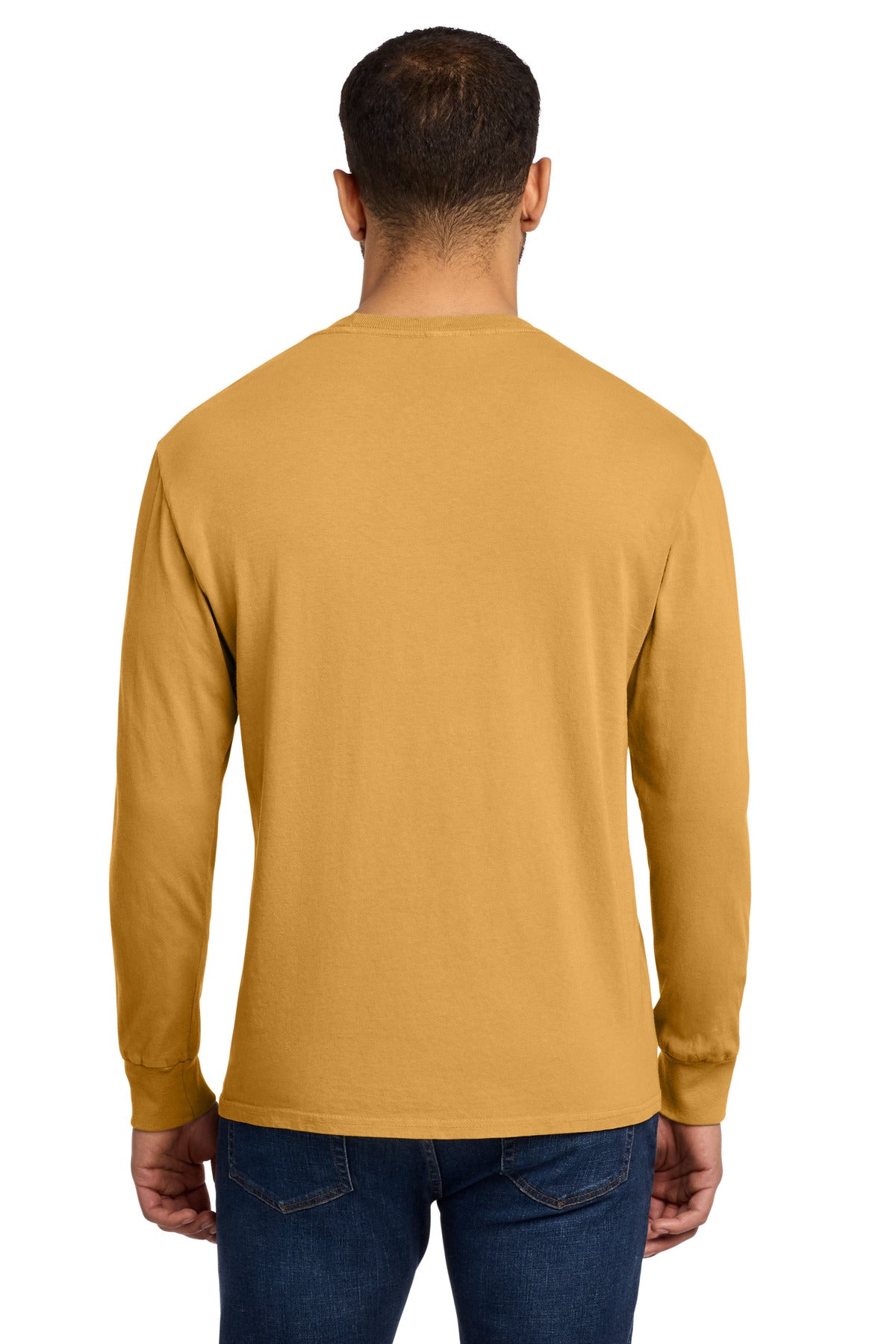 Dijon Port & Co Beach Wash Garment-Dyed Long Sleeve Tee PC099LS
