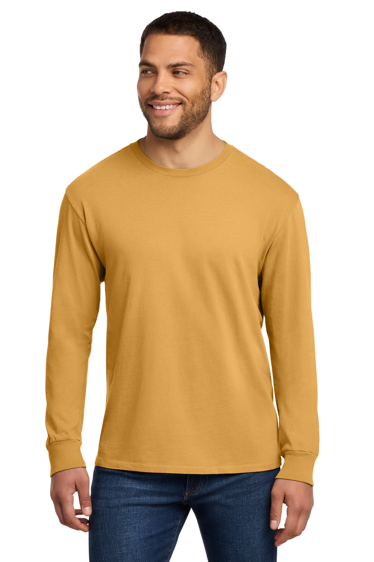 Dijon Port & Co Beach Wash Garment-Dyed Long Sleeve Tee PC099LS
