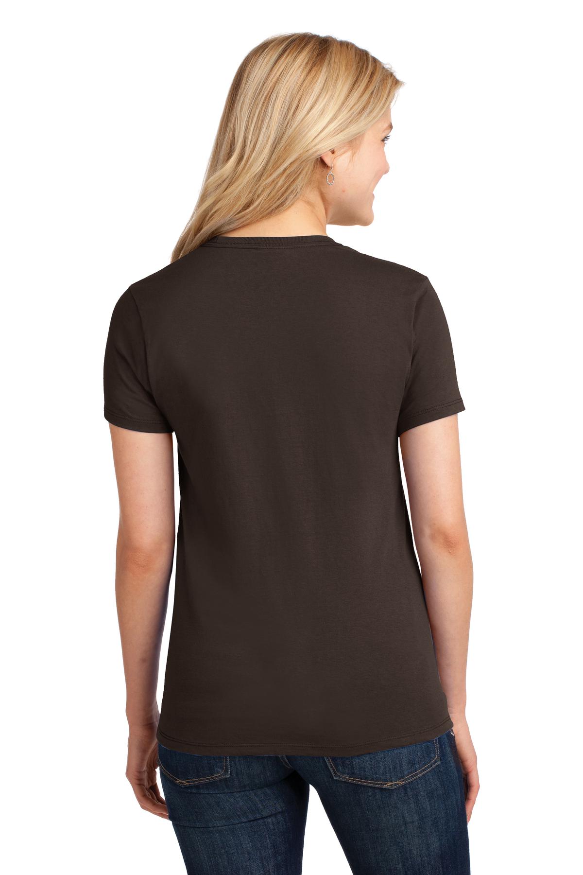 Dk Choc Brown Port & Co Women's Core Cotton Tee. LPC54