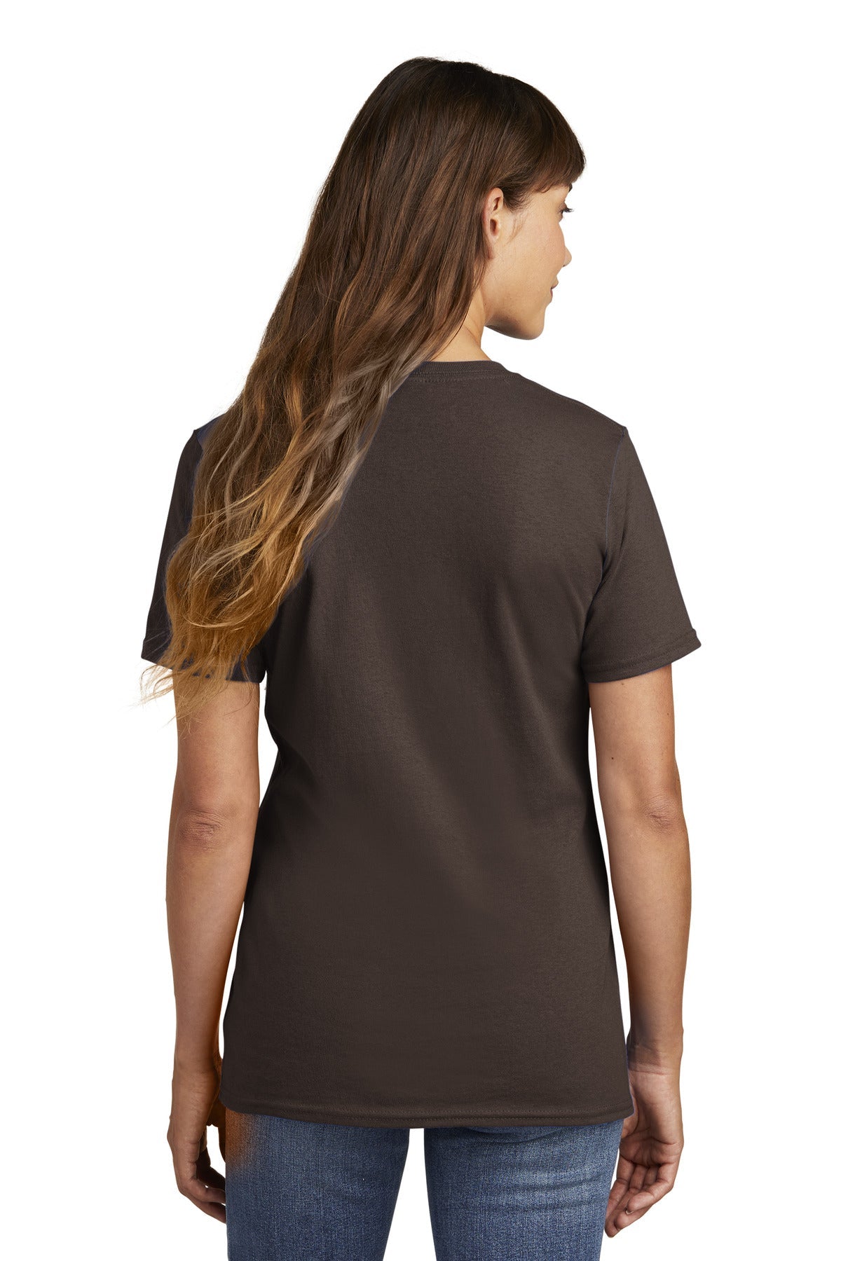 Dk Choc Brown Port & Co Women's Core Cotton Tee. LPC54