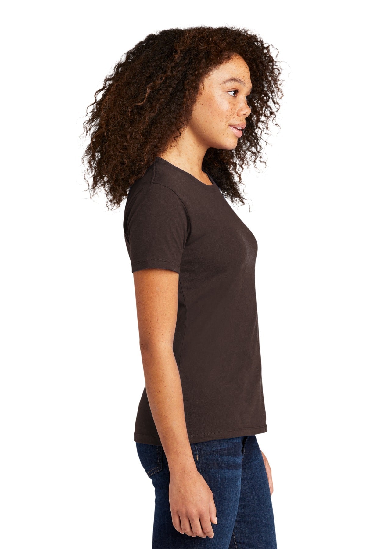 DKChocolte Next Level Apparel Women's Cotton Tee. NL3900
