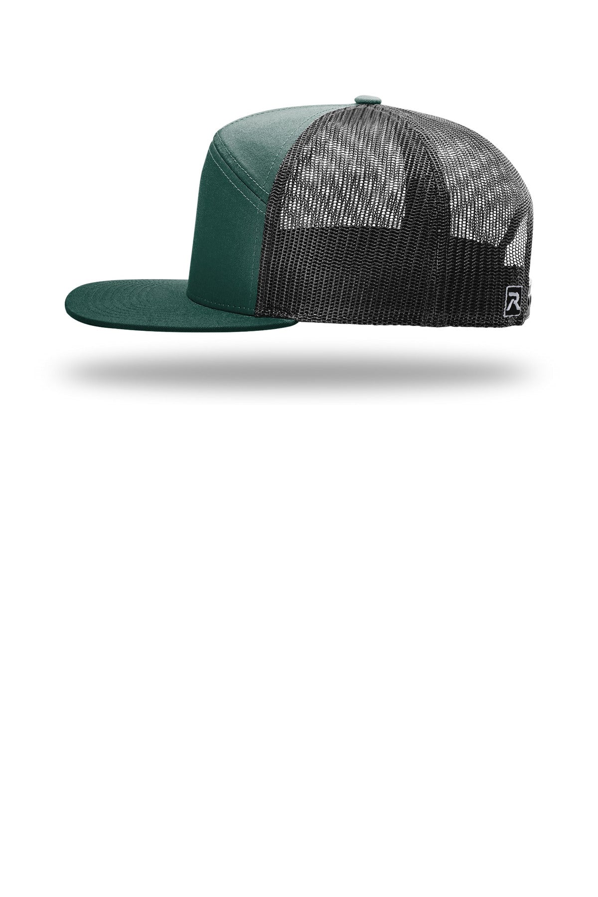 DkGreen/Bk Richardson 7-Panel Trucker 168