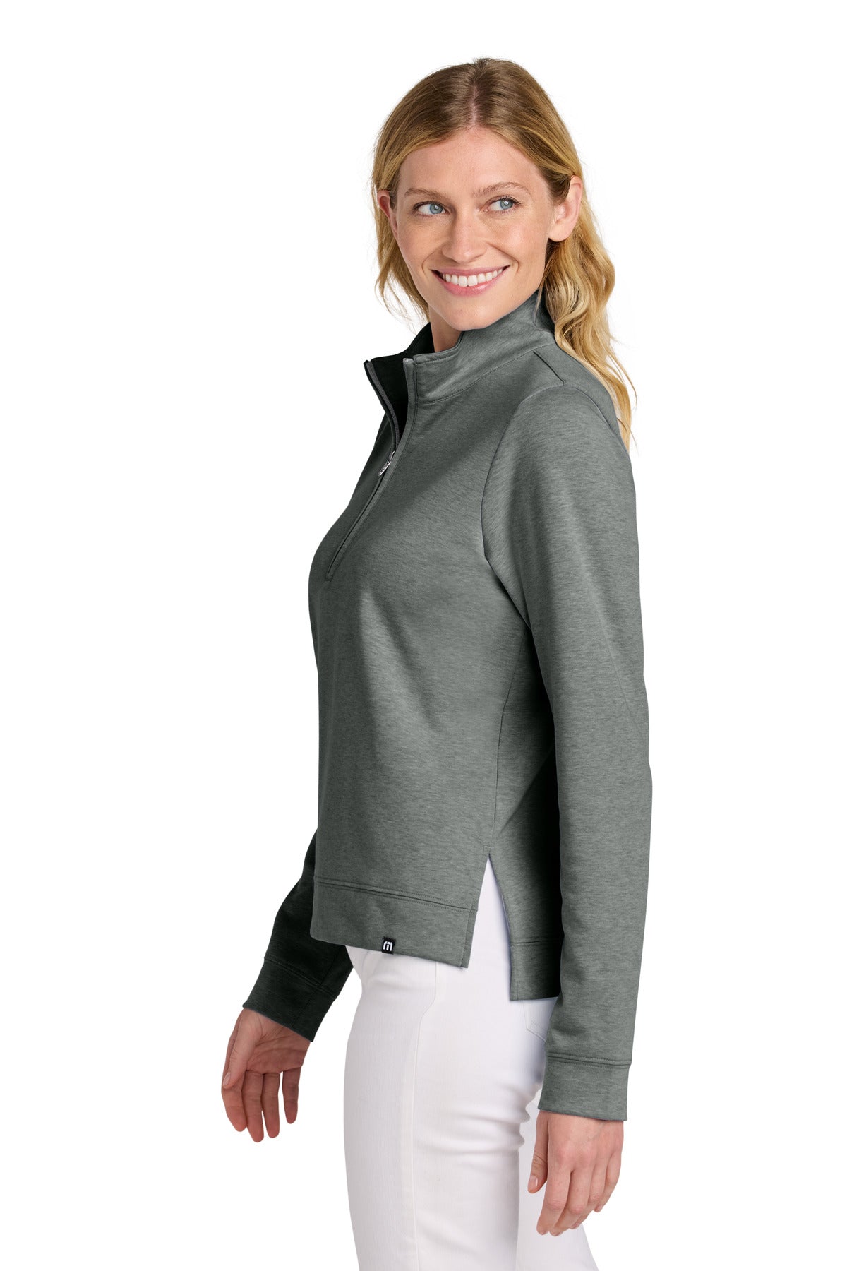 DkGyHthr TravisMathew Women's Coveside 1/2-Zip TM1LD007