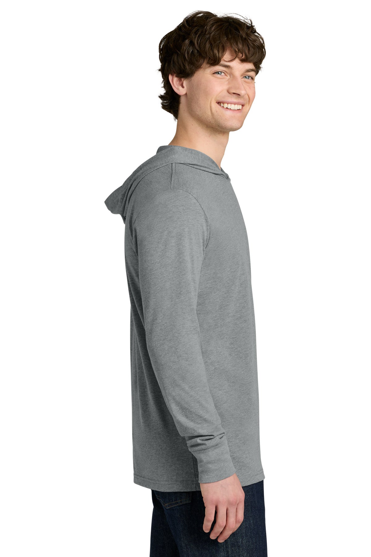 DkHtGray Next Level Apparel CVC Long Sleeve Hoodie NL6221