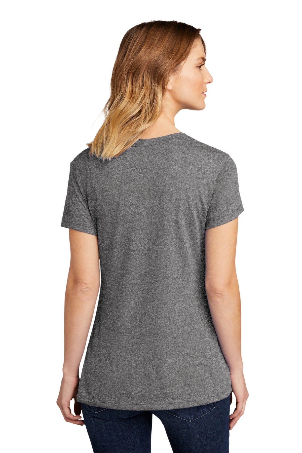 DkHtGray Next Level Apparel Women's CVC Tee. NL6610