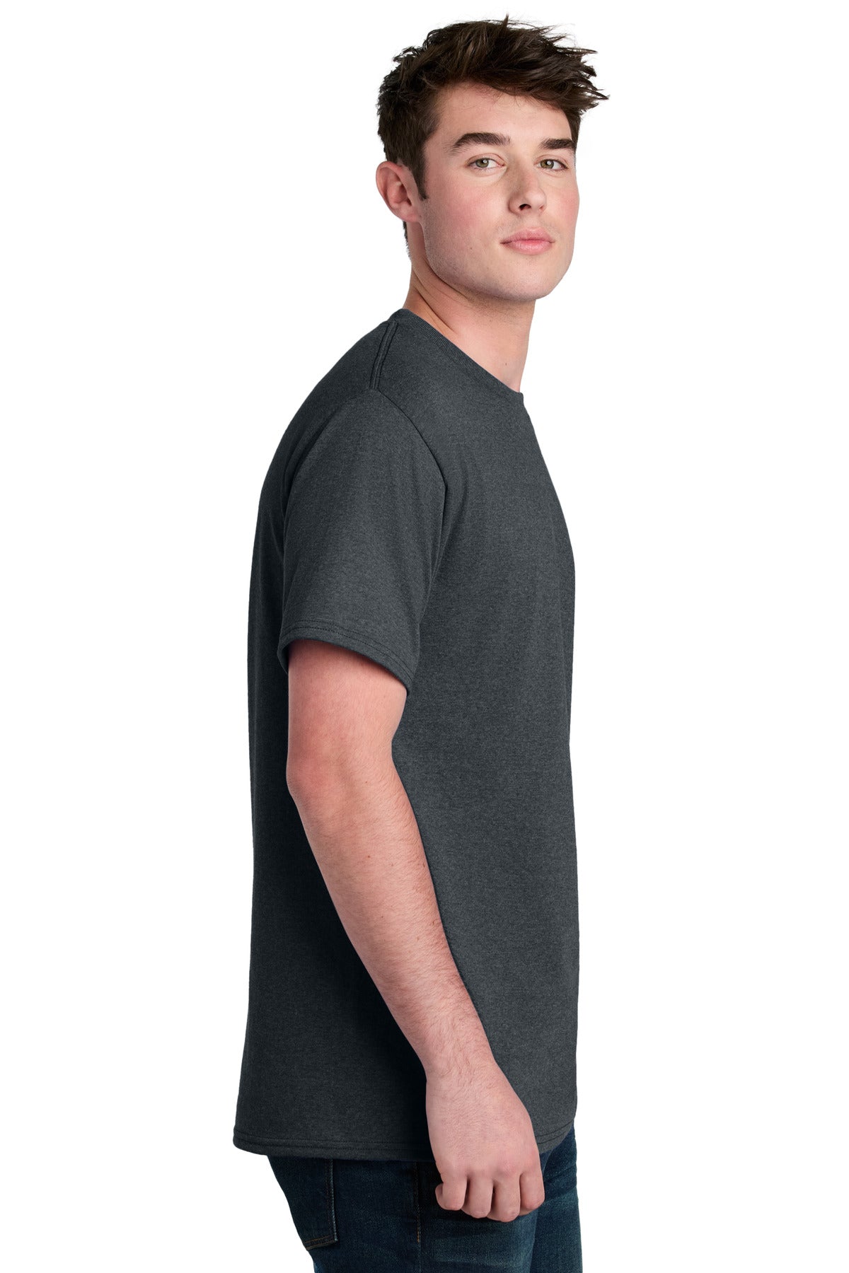 DkHtGry Port & Co Core Blend Recycled Tee PC01