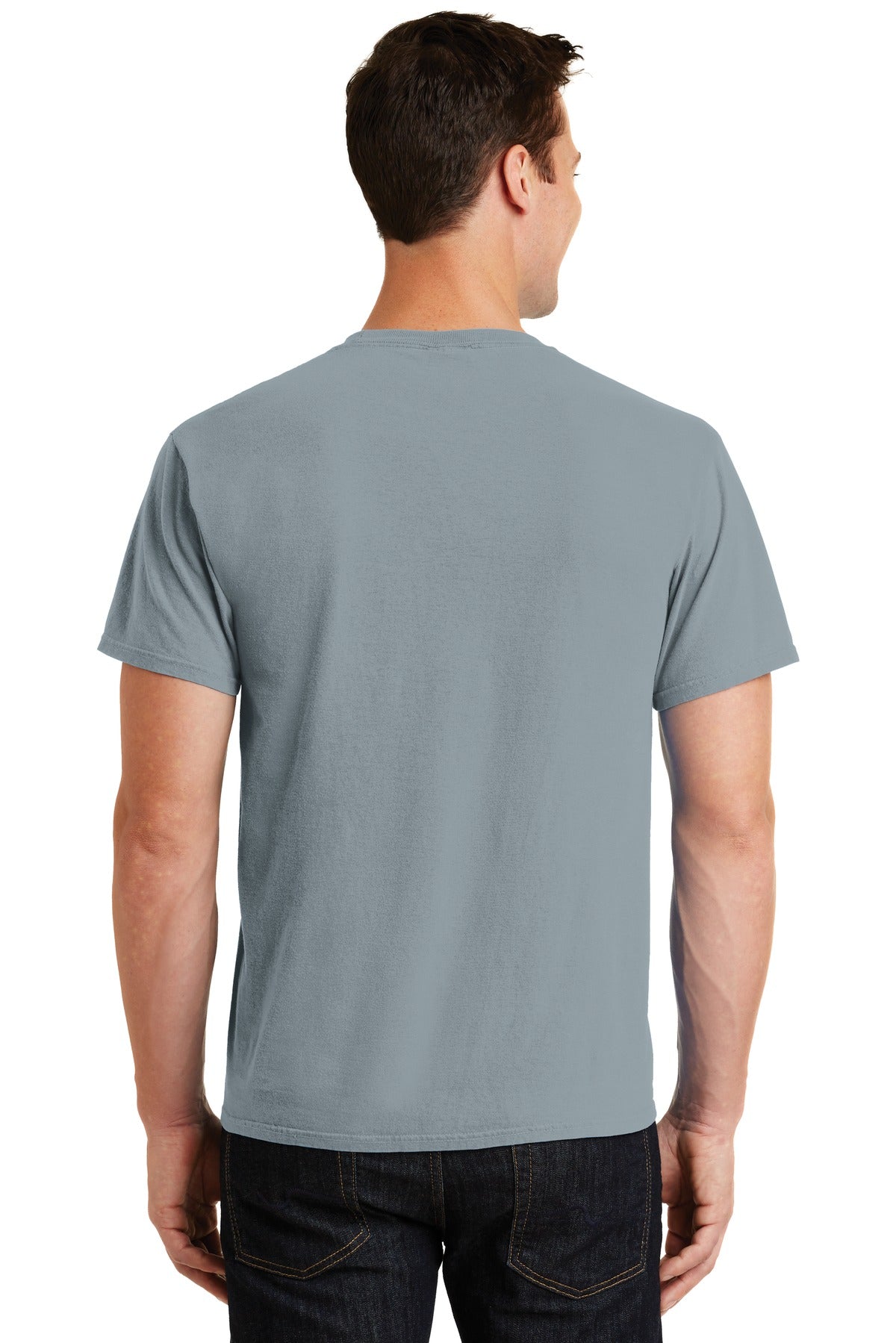 Dove Grey Port & Co Beach Wash Garment-Dyed Tee. PC099