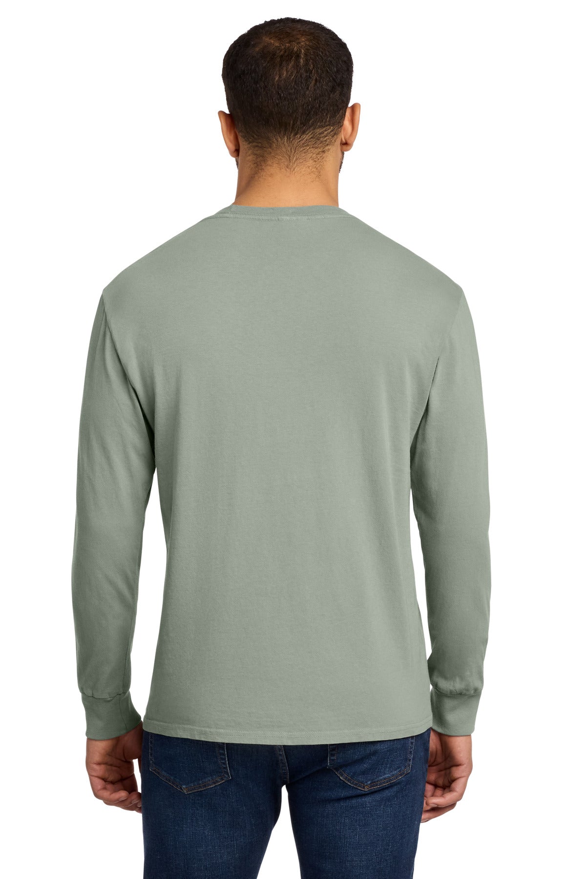 DoveGrey Port & Co Beach Wash Garment-Dyed Long Sleeve Tee PC099LS