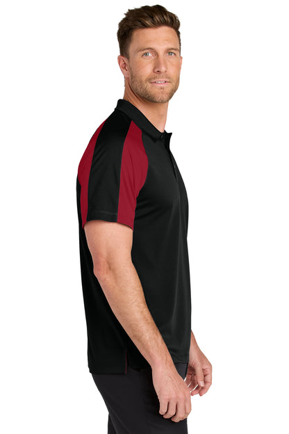DpBk/RichR Port Authority Wearever Performance Pique Colorblock Polo K247