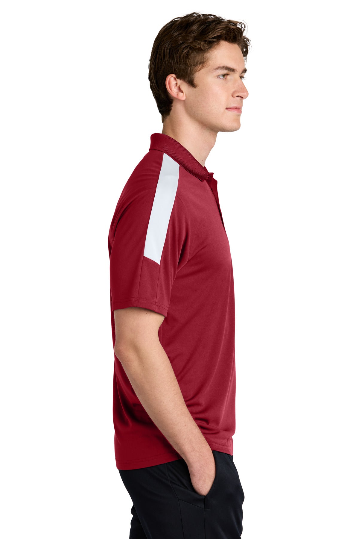DpRd/Wht Sport-Tek Competitor United Polo ST104