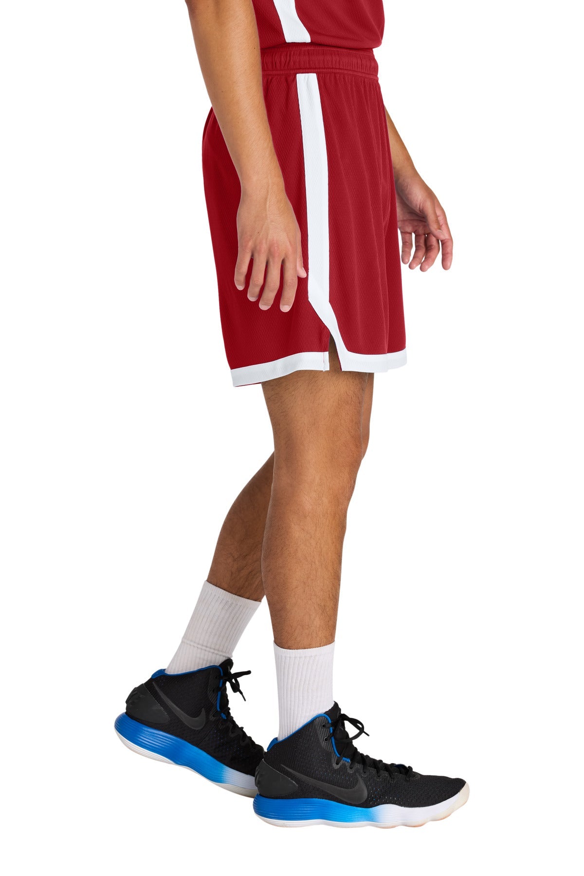 DpRd/Wht Sport-Tek Rival Basketball 7"Short ST901