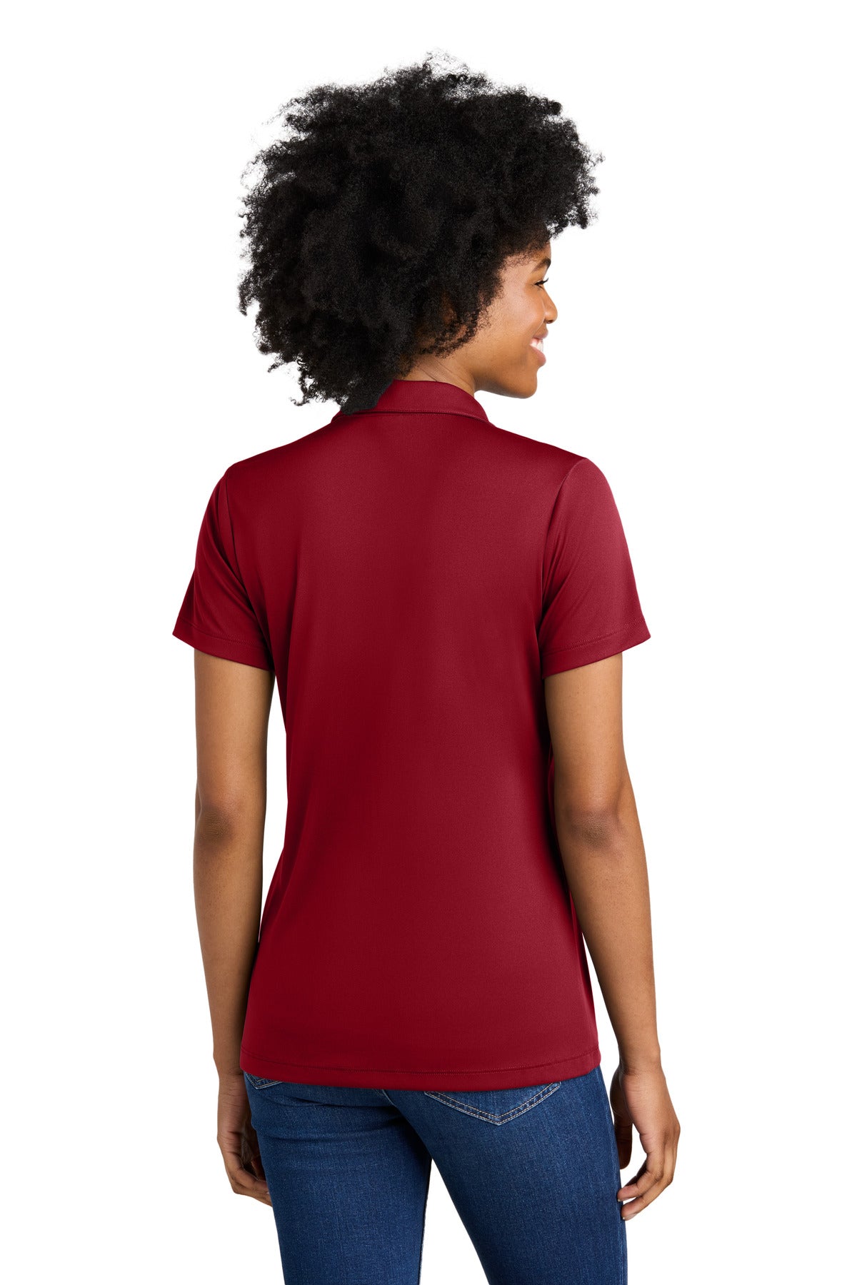 DpRd/Wht Sport-Tek Women's Competitor United Polo LST104