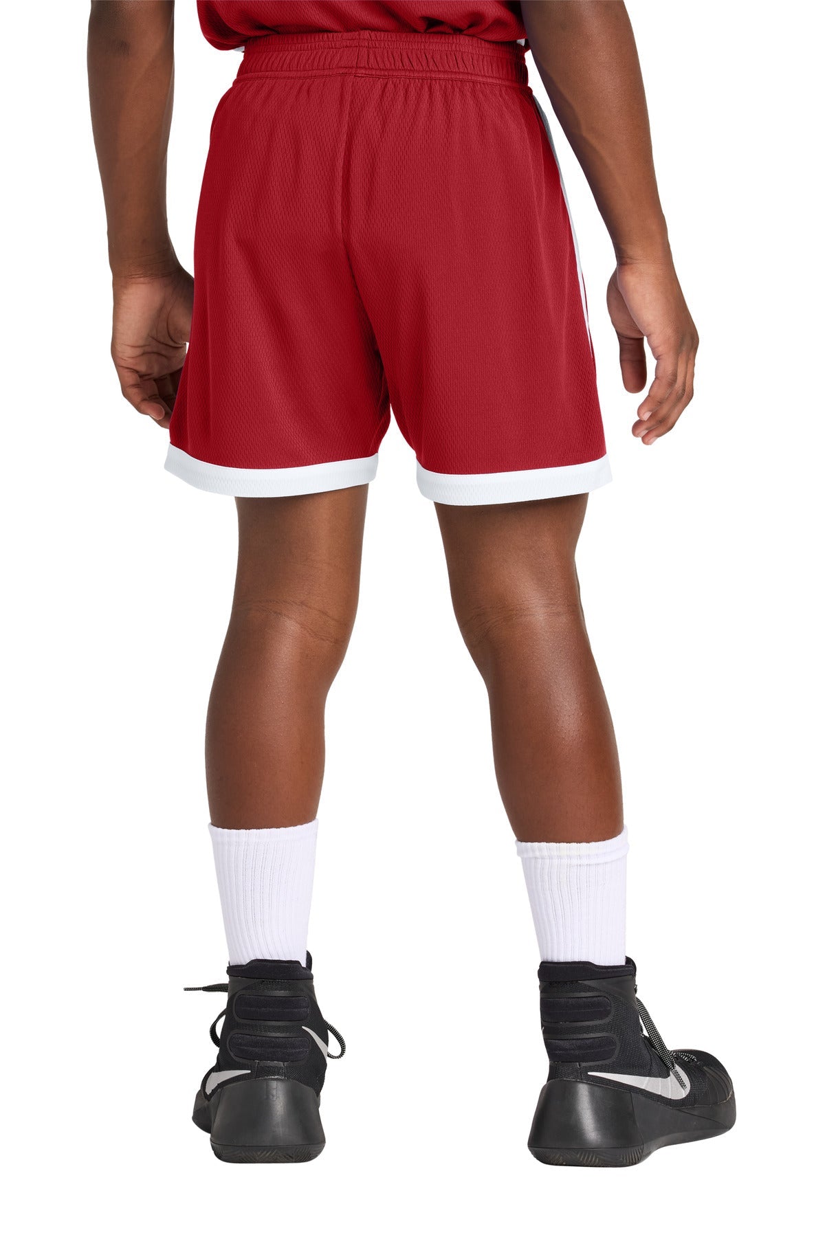 DpRd/Wht Sport-Tek Youth Rival Basketball 5" Short YST901