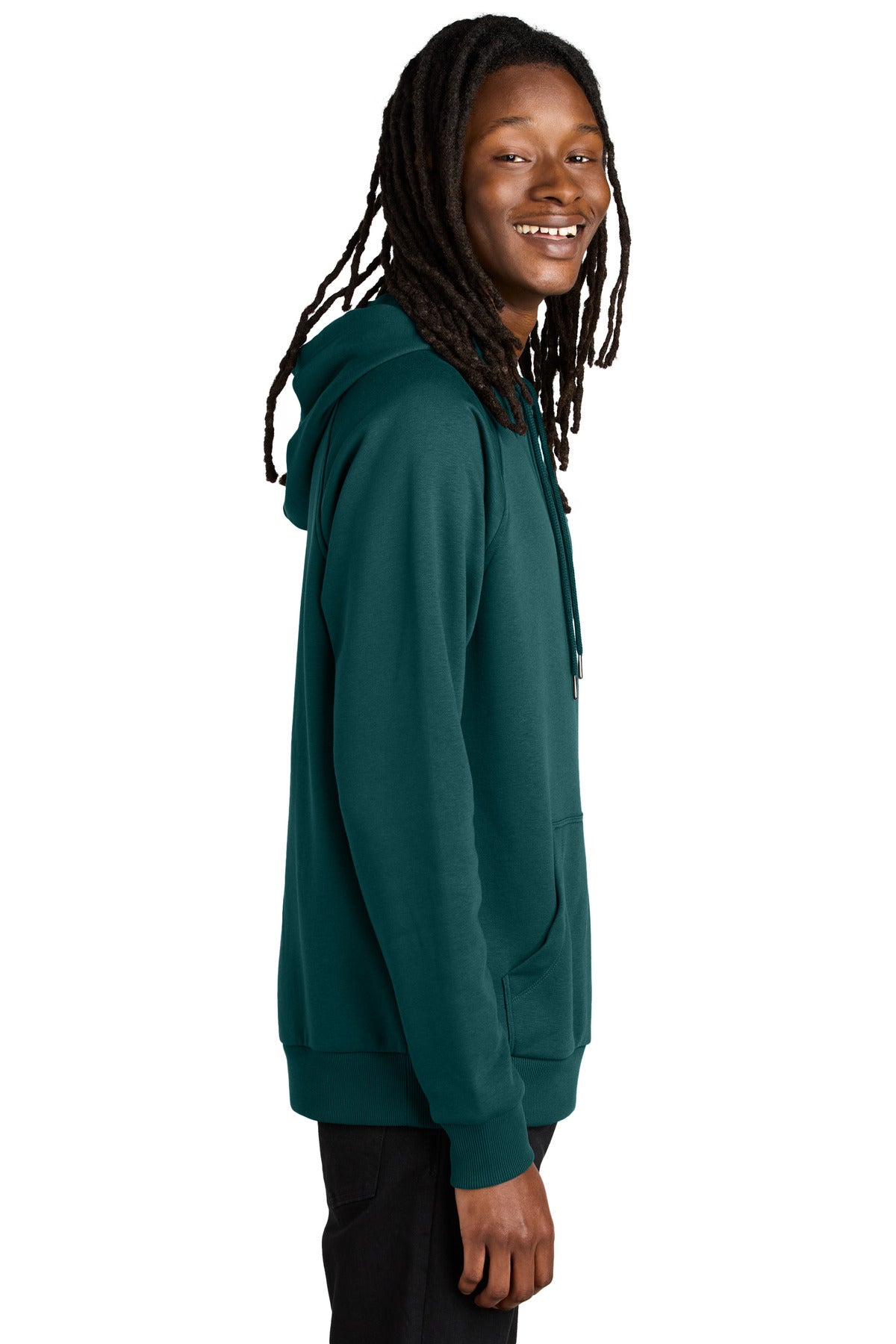 DpSeaGreen Allmade Unisex Organic CVC Fleece Pullover Hoodie AL5000