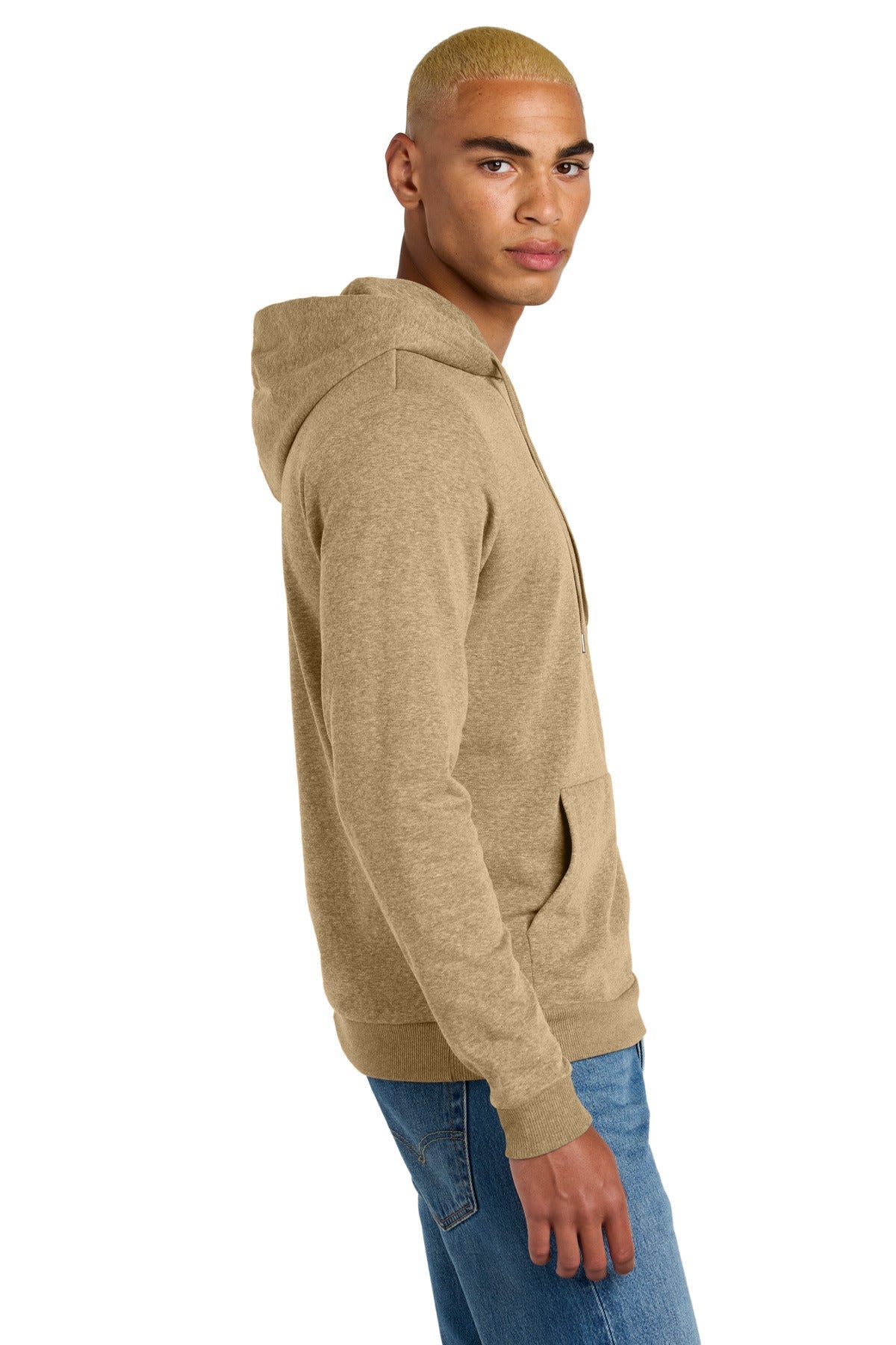 DsrtTanHtr District Perfect Tri Fleece Pullover Hoodie DT1300