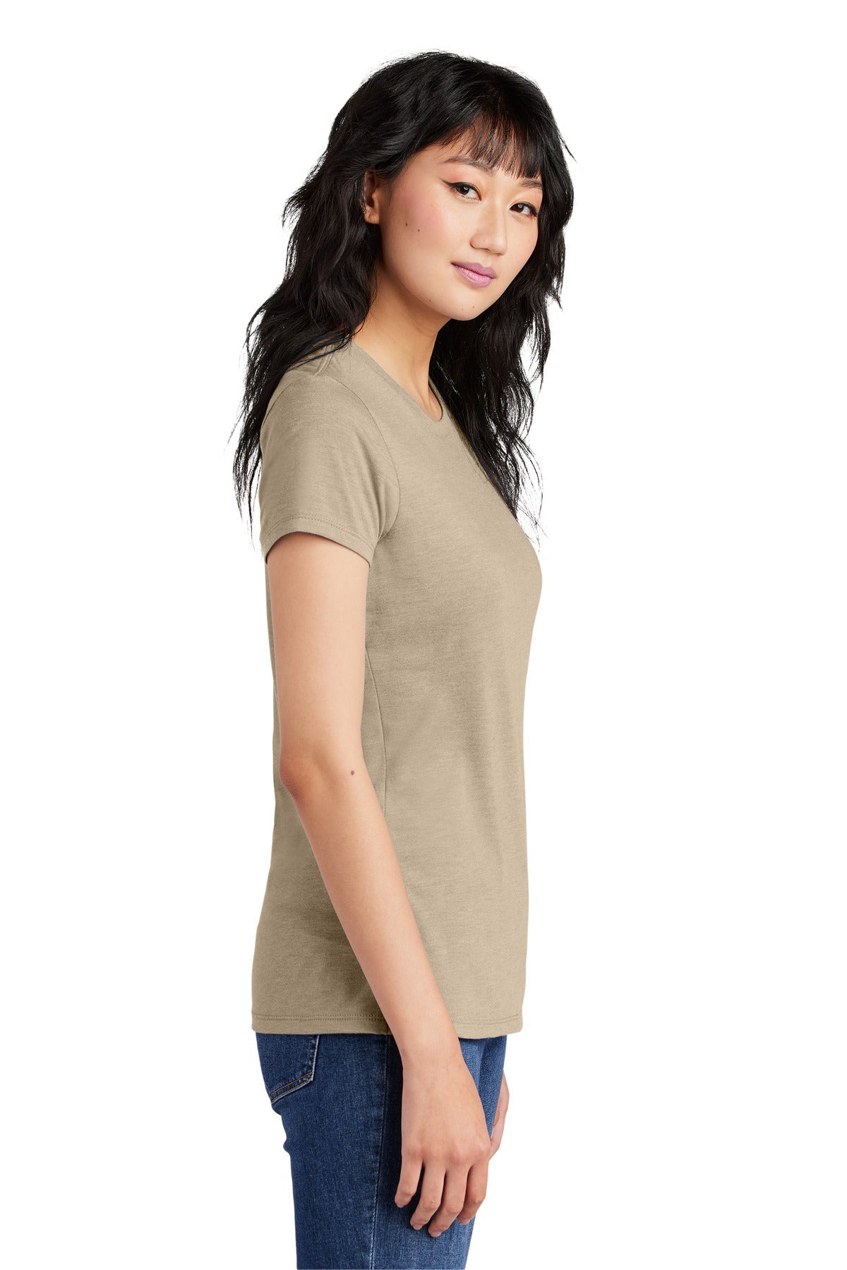 DsrtTanHtr District Women's Perfect Tri Tee. DM130L