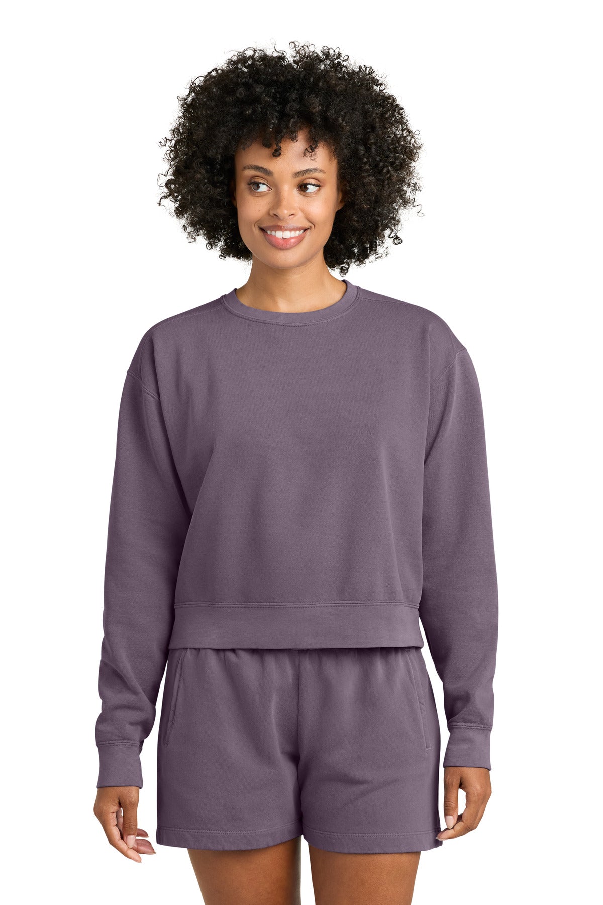 Dusk Comfort Colors Women's Mid-Length Crewneck Sweatshirt 1566L