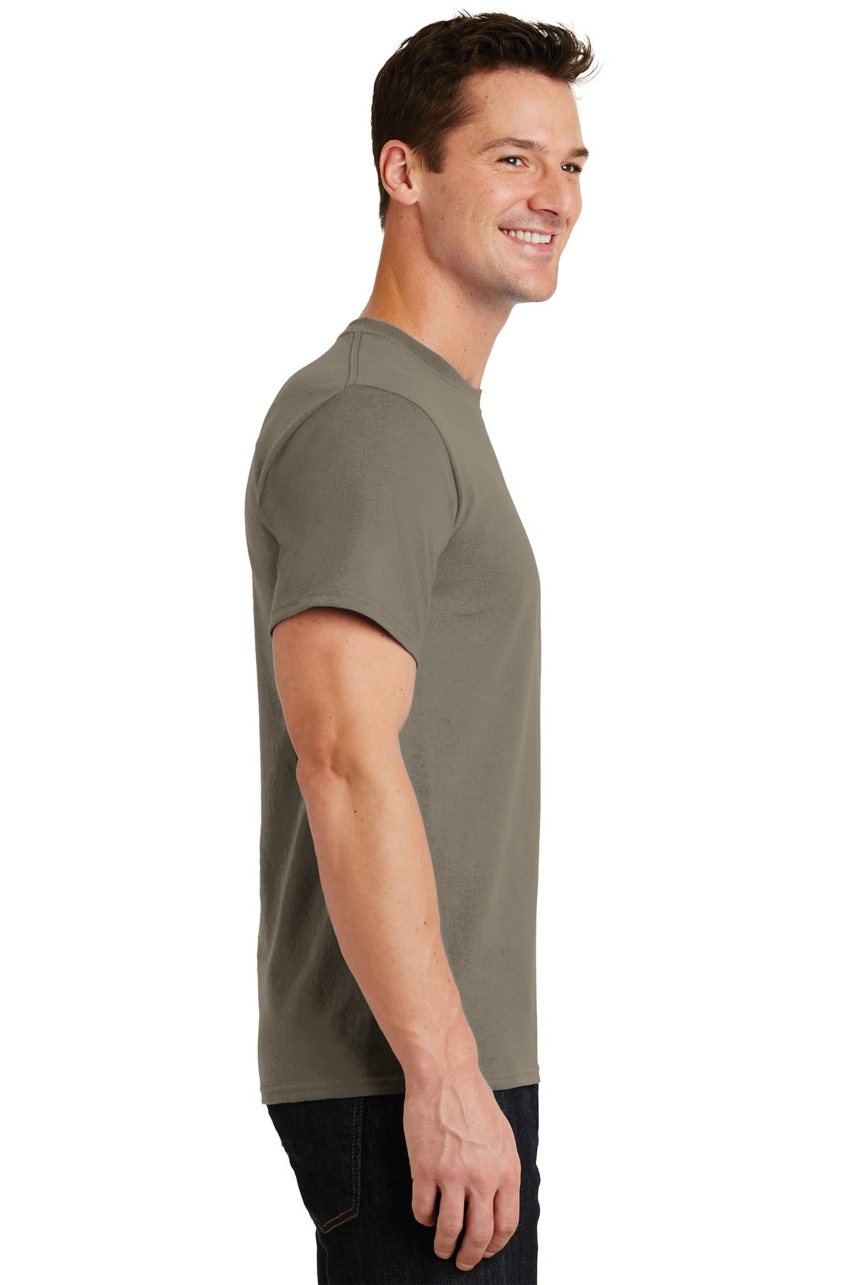 Dusty Brown Port & Co Essential Tee. PC61