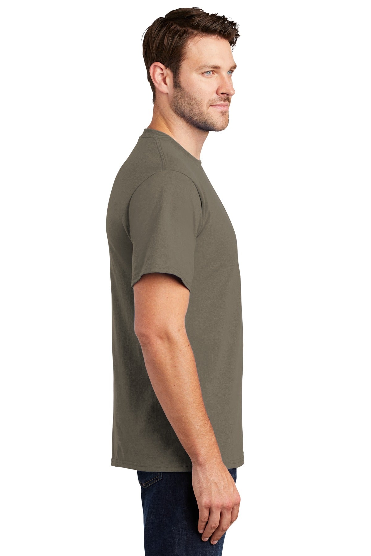 Dusty Brown Port & Co Tall Essential Tee. PC61T