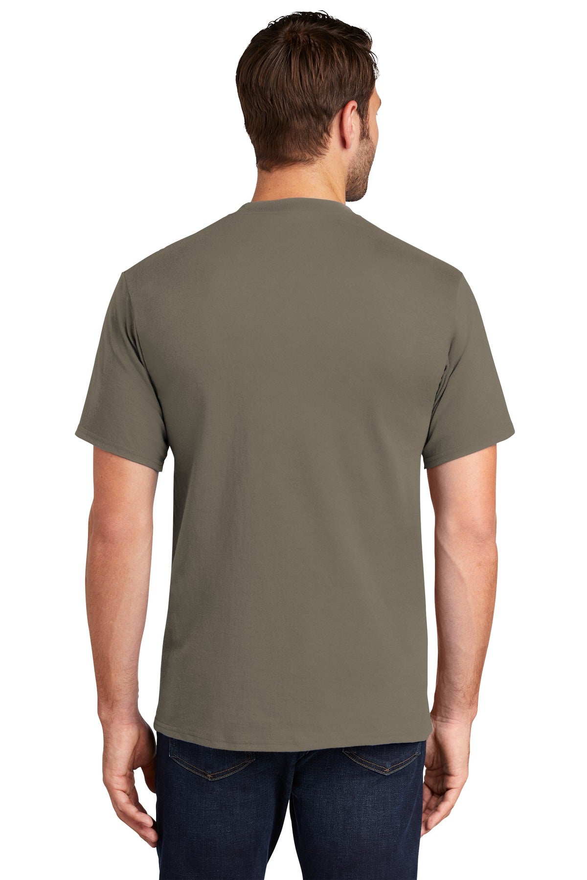 Dusty Brown Port & Co Tall Essential Tee. PC61T