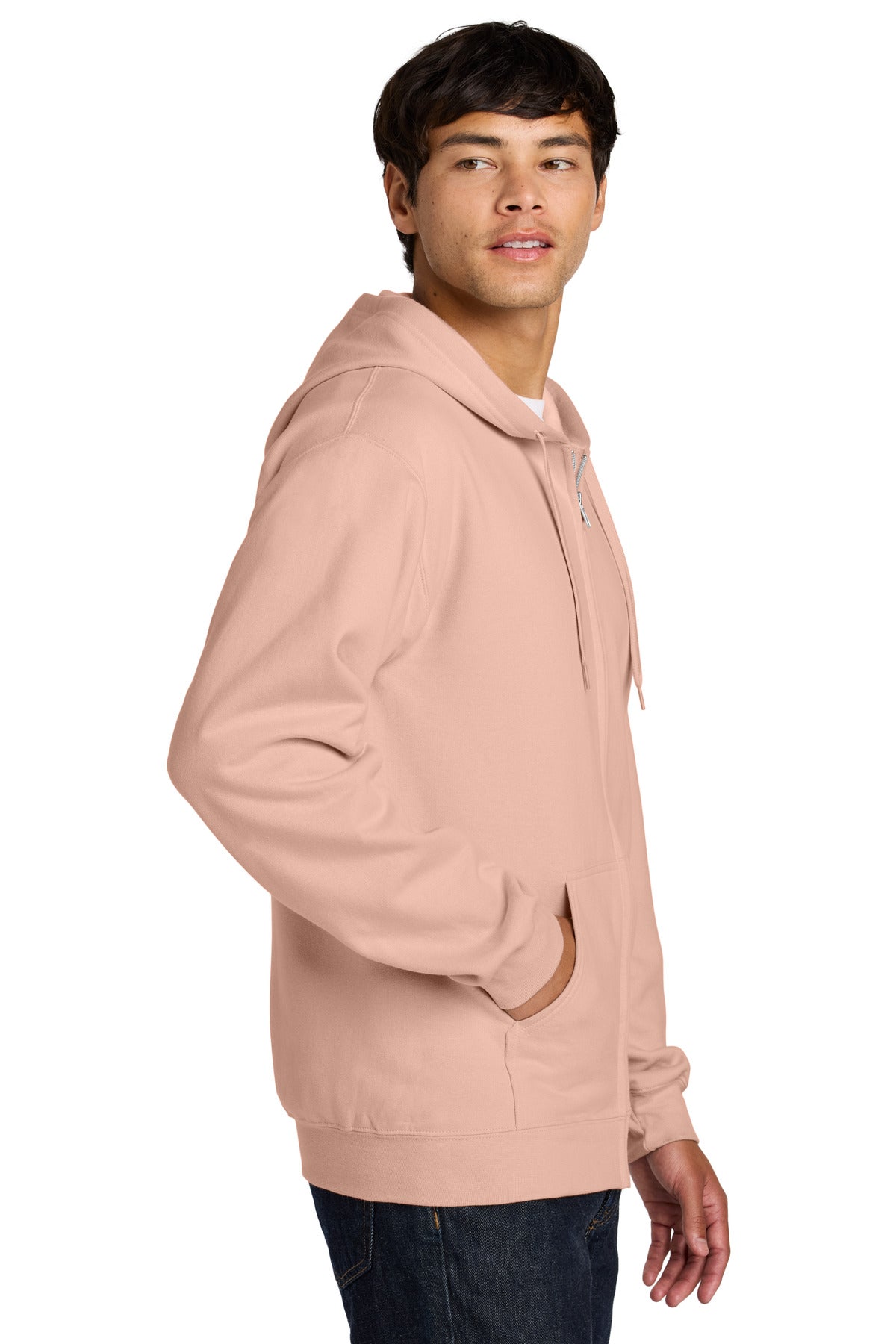 DustyRose Gildan Softstyle Midweight Fleece Full-Zip Hooded Sweatshirt SF600