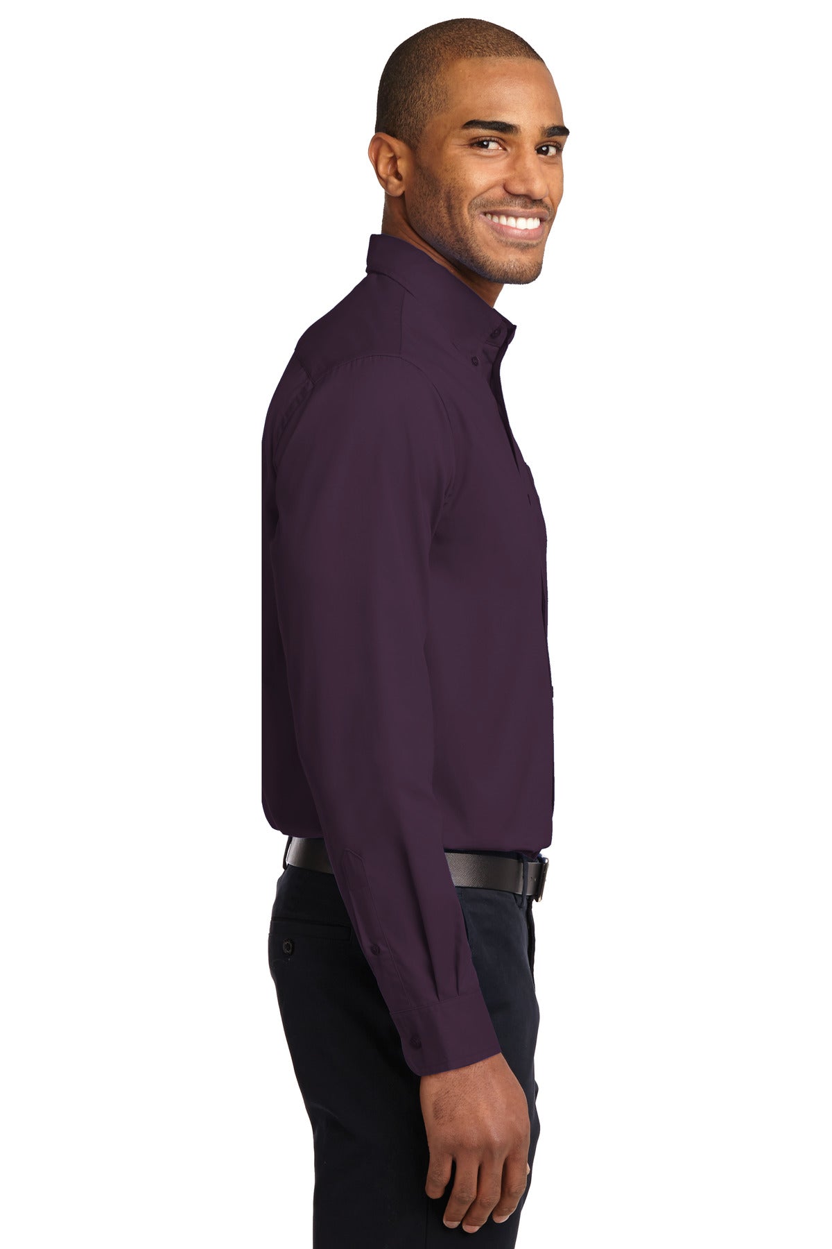 Eggplant Port Authority Long Sleeve Easy Care Shirt S608