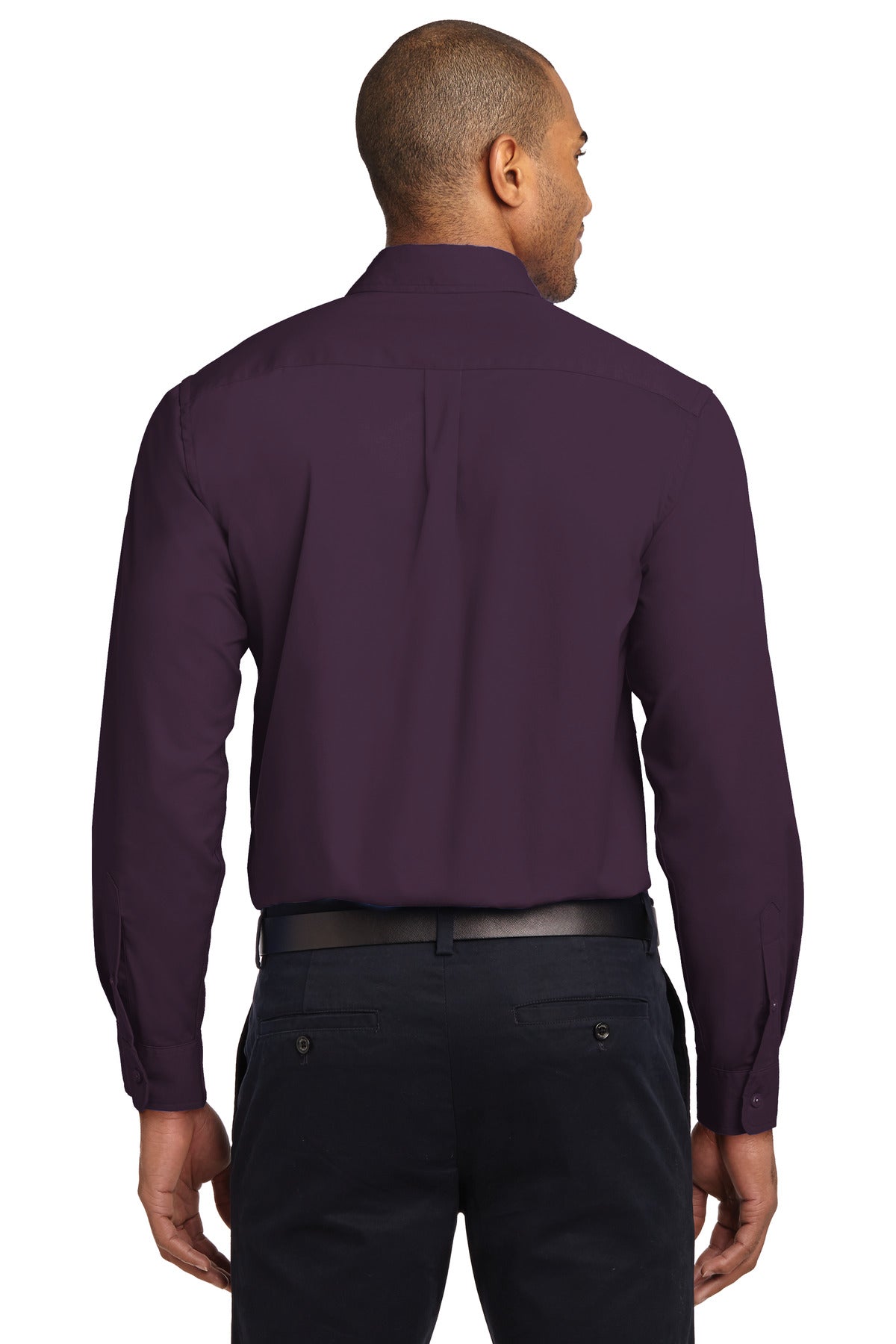 Eggplant Port Authority Long Sleeve Easy Care Shirt S608